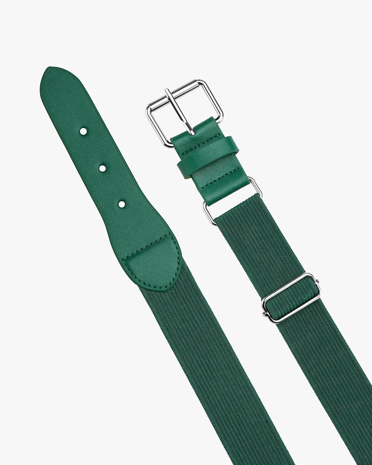 Stelle Baseball Softball Belt Elastic Adjustable Girls Boys Youth Adults | Secure Metal Buckle, Comfortable Stretch Fit, Fastpitch, Tee Ball, Uniform, Practice, Game Day, Durable, Women, Men(Evergreen)