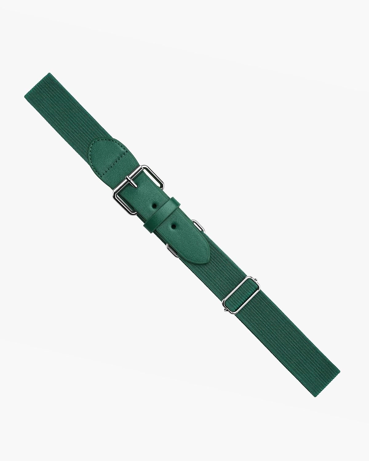 Stelle Baseball Softball Belt Elastic Adjustable Girls Boys Youth Adults | Secure Metal Buckle, Comfortable Stretch Fit, Fastpitch, Tee Ball, Uniform, Practice, Game Day, Durable, Women, Men(Evergreen)