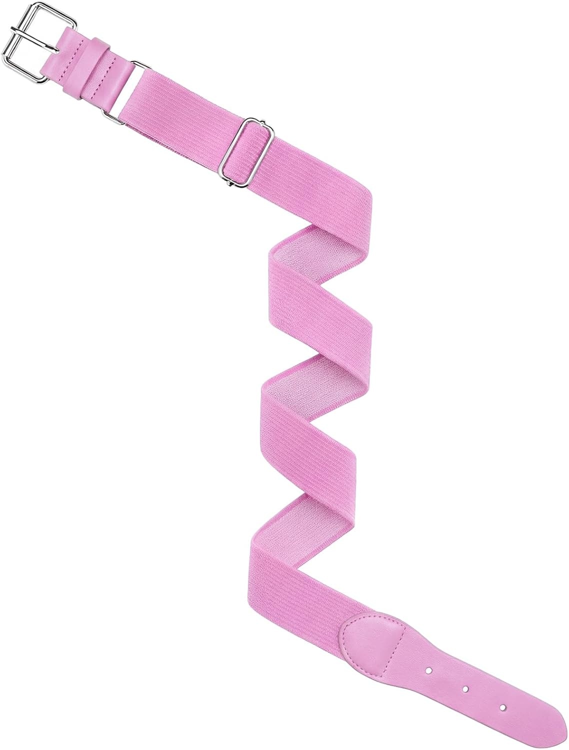 Stelle Baseball Softball Belt Elastic Adjustable Girls Boys Youth Adults | Secure Metal Buckle, Comfortable Stretch Fit, Fastpitch, Tee Ball, Uniform, Practice, Game Day, Durable, Women, Men(Petal Pink)