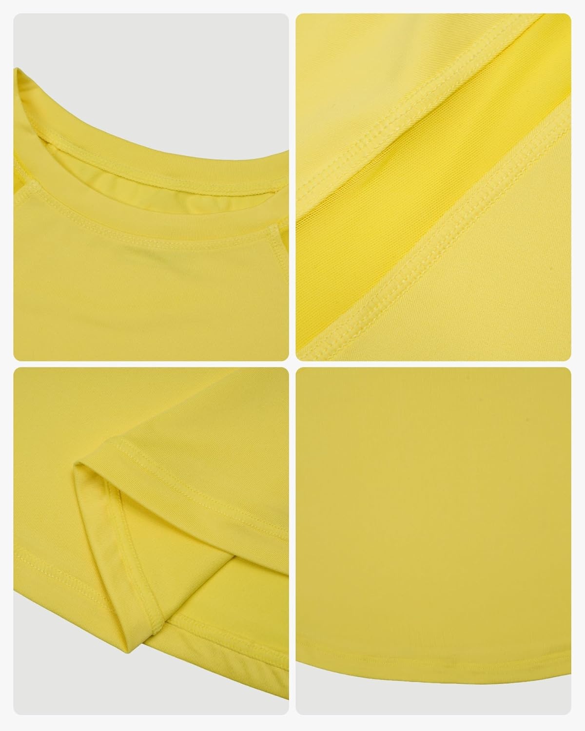 Stelle Girls Athletic Shirts Short Sleeve Crewneck T Shirts Active Sports Top Soccer Gym Workout Tshirt Summer Tees for Kid(Yellow)