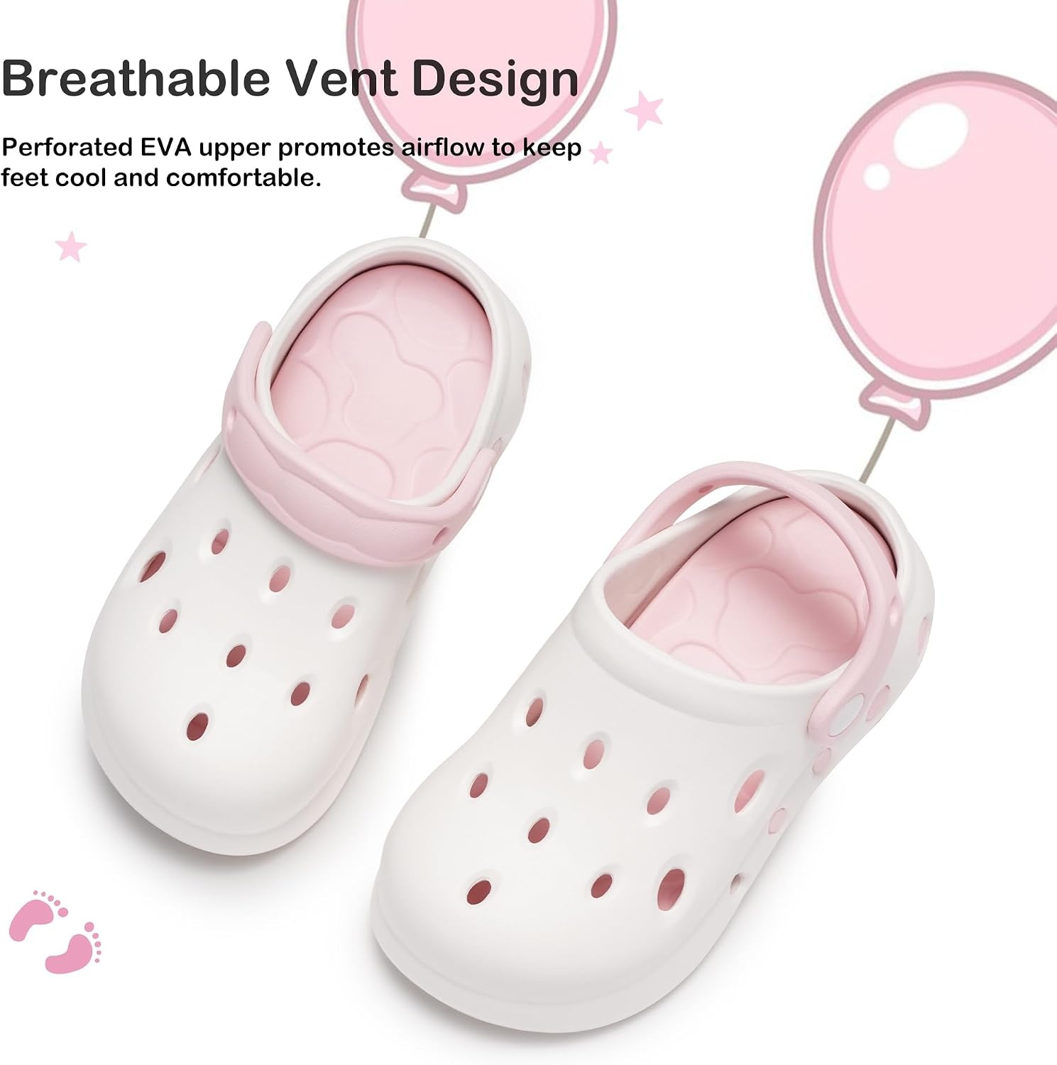 Stelle Garden Clogs for Girls Boys Slip on Sandals Kids Water Shoes Classic Slides Slippers Beach Indoor Outdoor(Little Kids/Big Kids)(Whipped Cream)