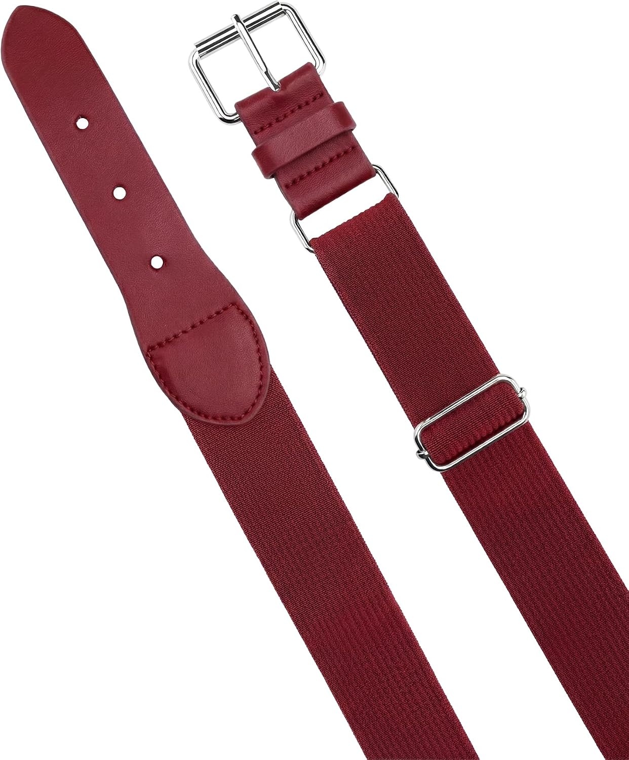 Stelle Baseball Softball Belt Elastic Adjustable Girls Boys Youth Adults(Crimson)