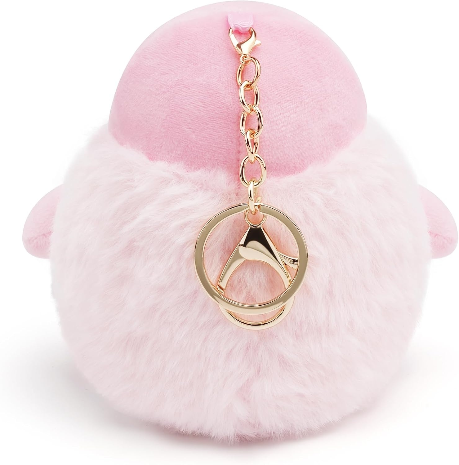 Stelle Cute Softball Plush Keychain for Backpack Kawaii Fuzzy Pink Bag Charm Soft Keychain Accessories Gifts for Girls(Pink-softball)
