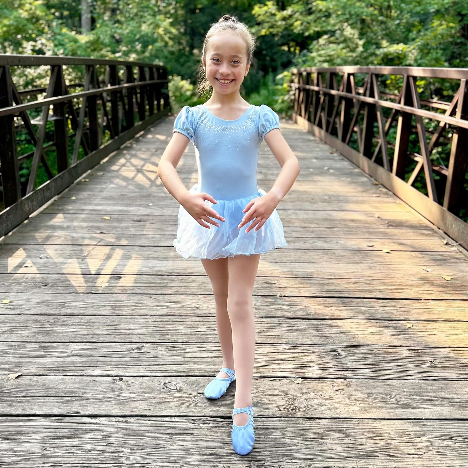 Stelle Ballet Shoes for Girls Satin/Ribbons Ballet Slippers Dance Shoes(Toddler/Little/Big Kids)(Pale Blue(no Ribbon))