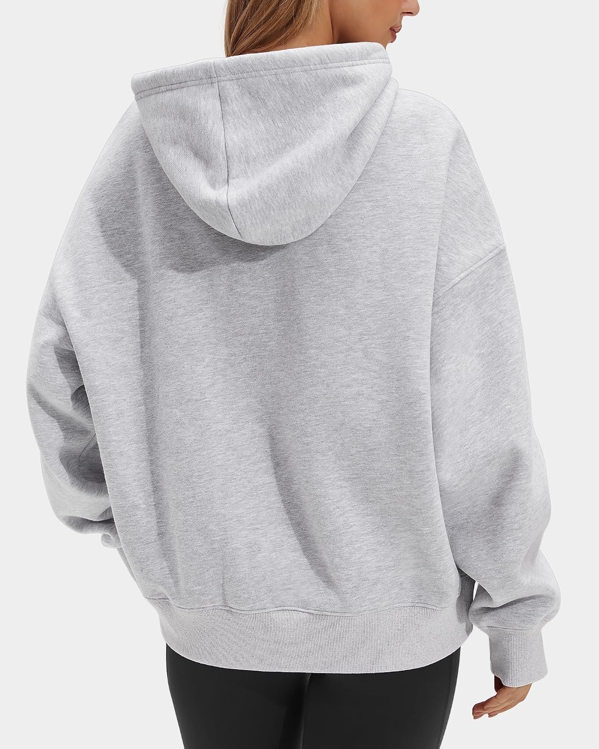 STELLE Womens Oversized Hoodies Fleece Sweatshirts Fall Fashion 2026 Pullover Sweaters Winter Clothes(Light Heather Grey)