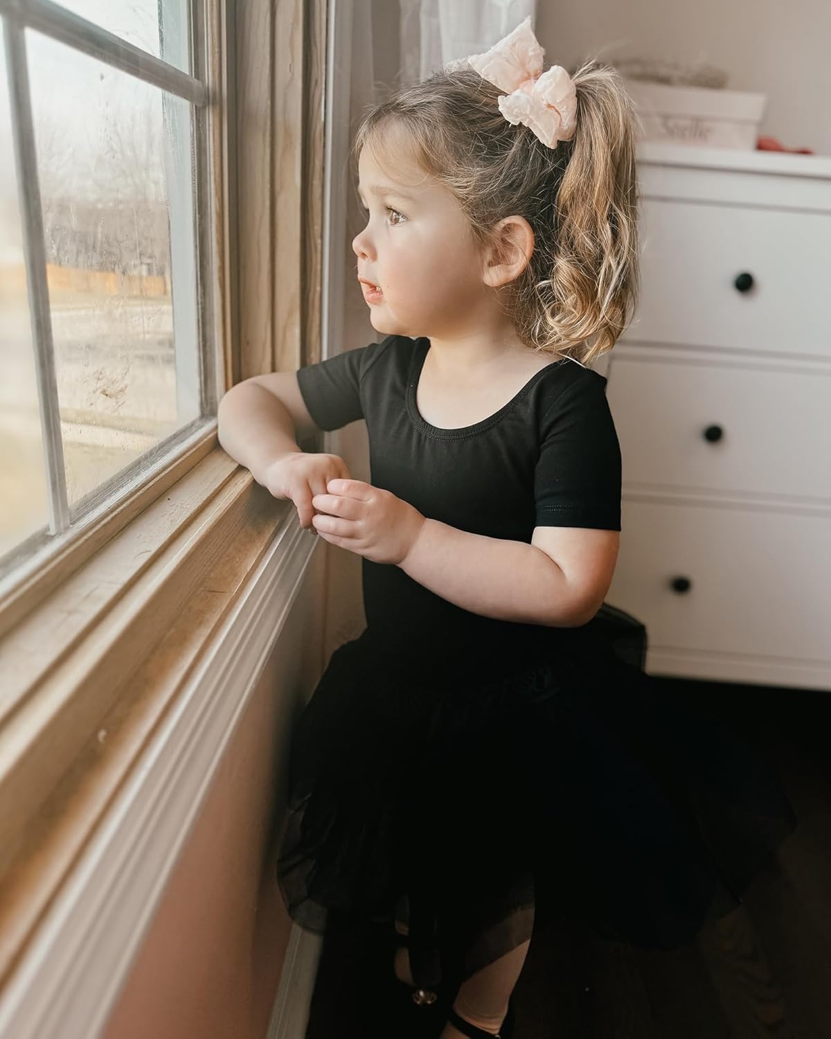 Stelle Girls Ballet Leotards Toddler Dance Outfit Combo with Pull on Skirt and Tights (Toddler/Little Kid/Big Kid)(03-black (Tutu Skirt))