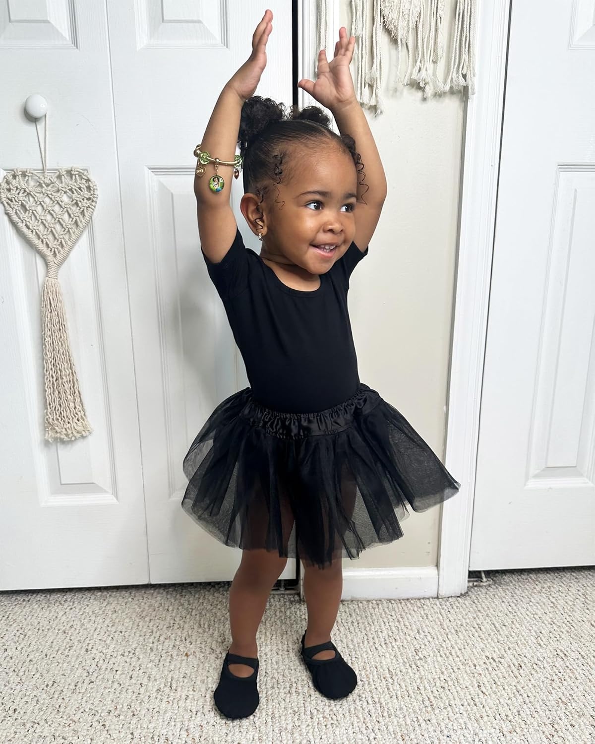 Stelle Girls Ballet Leotards Toddler Dance Outfit Combo with Pull on Skirt and Tights (Toddler/Little Kid/Big Kid)(03-black (Tutu Skirt))