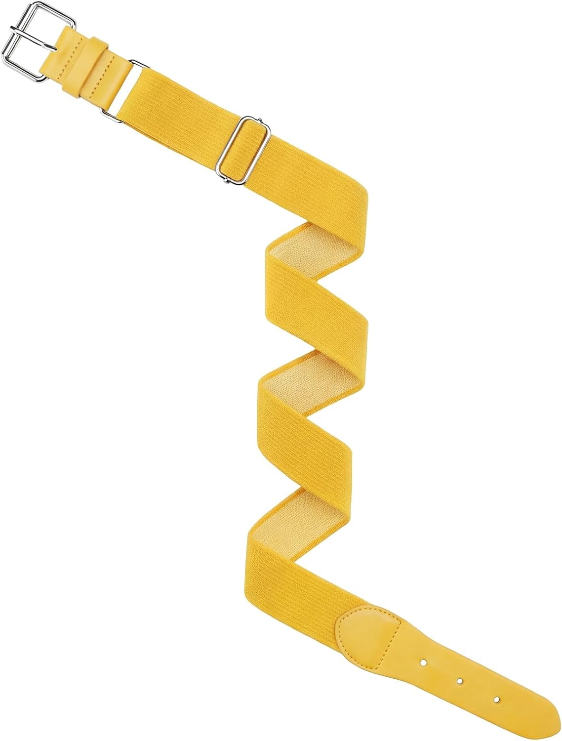 Stelle Baseball Softball Belt Elastic Adjustable Girls Boys Youth Adults | Secure Metal Buckle, Comfortable Stretch Fit, Fastpitch, Tee Ball, Uniform, Practice, Game Day, Durable, Women, Men(Bright Yellow)