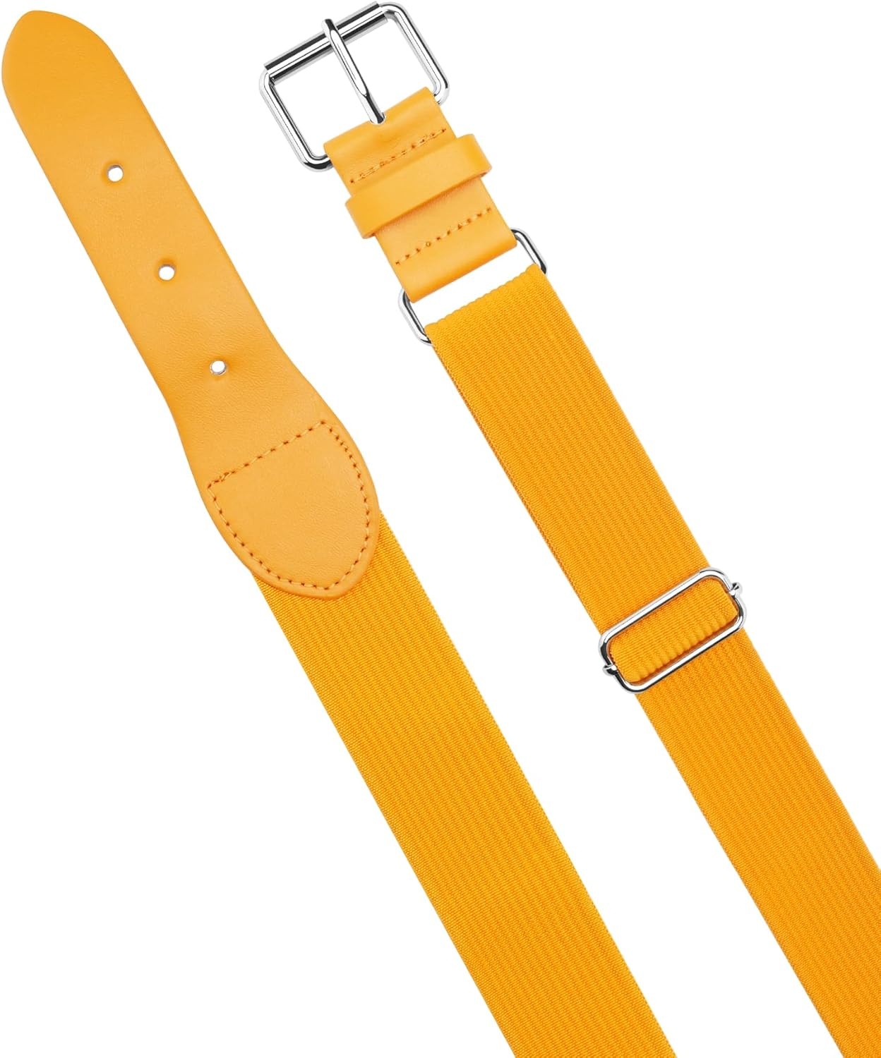 STELLE Baseball/Softball/Fastpitch Belt Girls Sports Elastic Adjustable Boys Uniform Belts Youth and Adult Sizes(Golden Yellow)
