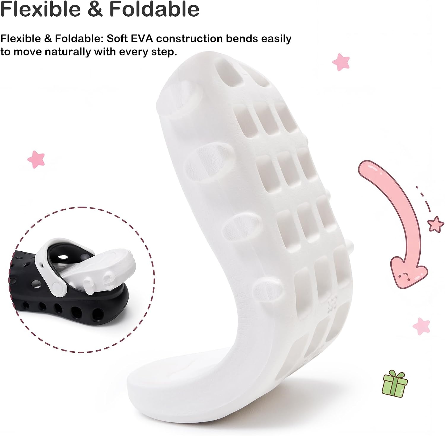 Stelle Garden Clogs for Girls Sandals Kids Water Shoes | Beach Sandals,Pool Slides,Slip-on,Daily wear,Adjustable cute strap(Black)