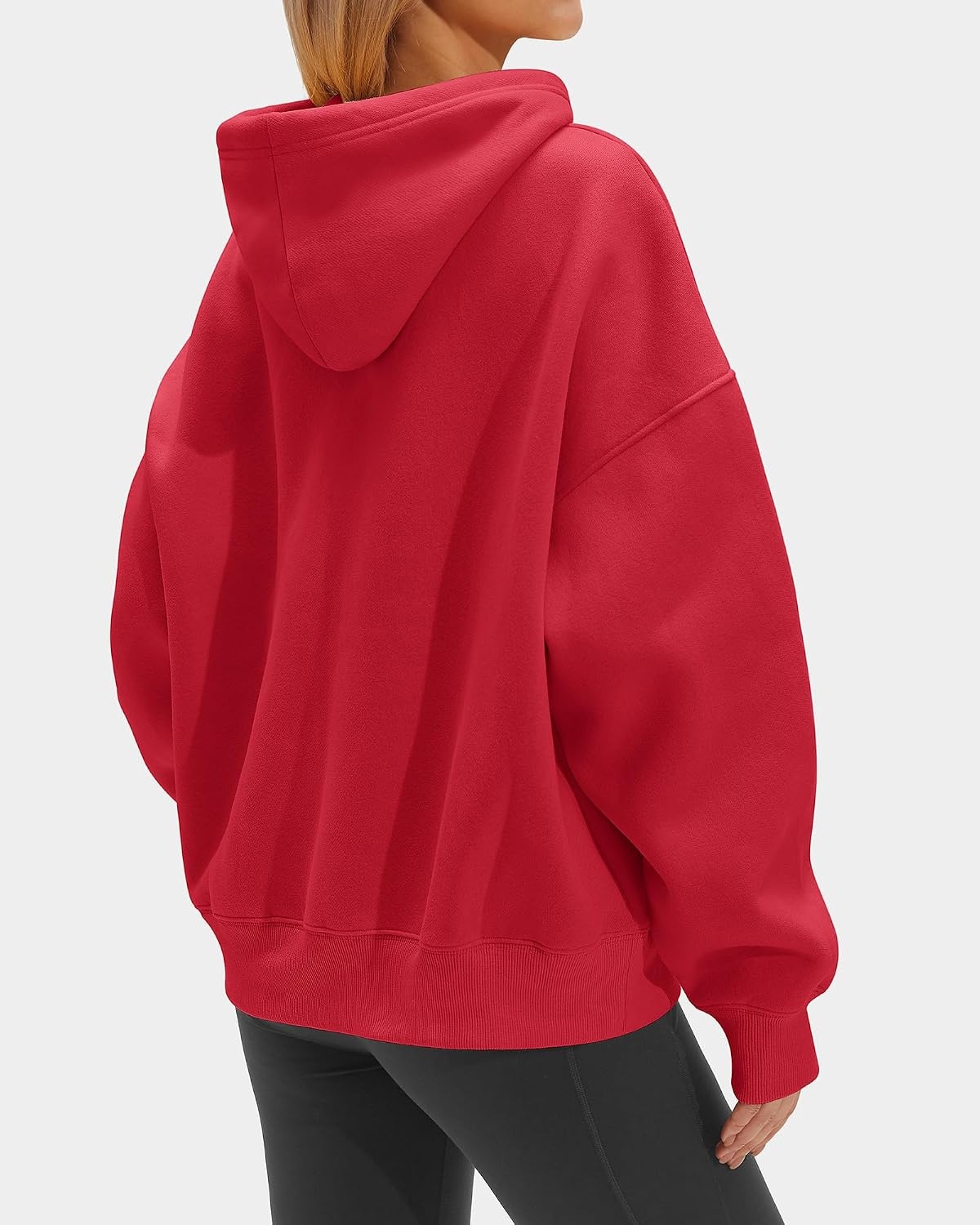 STELLE Womens Oversized Hoodies Fleece Sweatshirts Fall Fashion 2026 Pullover Sweaters Winter Clothes(Red)