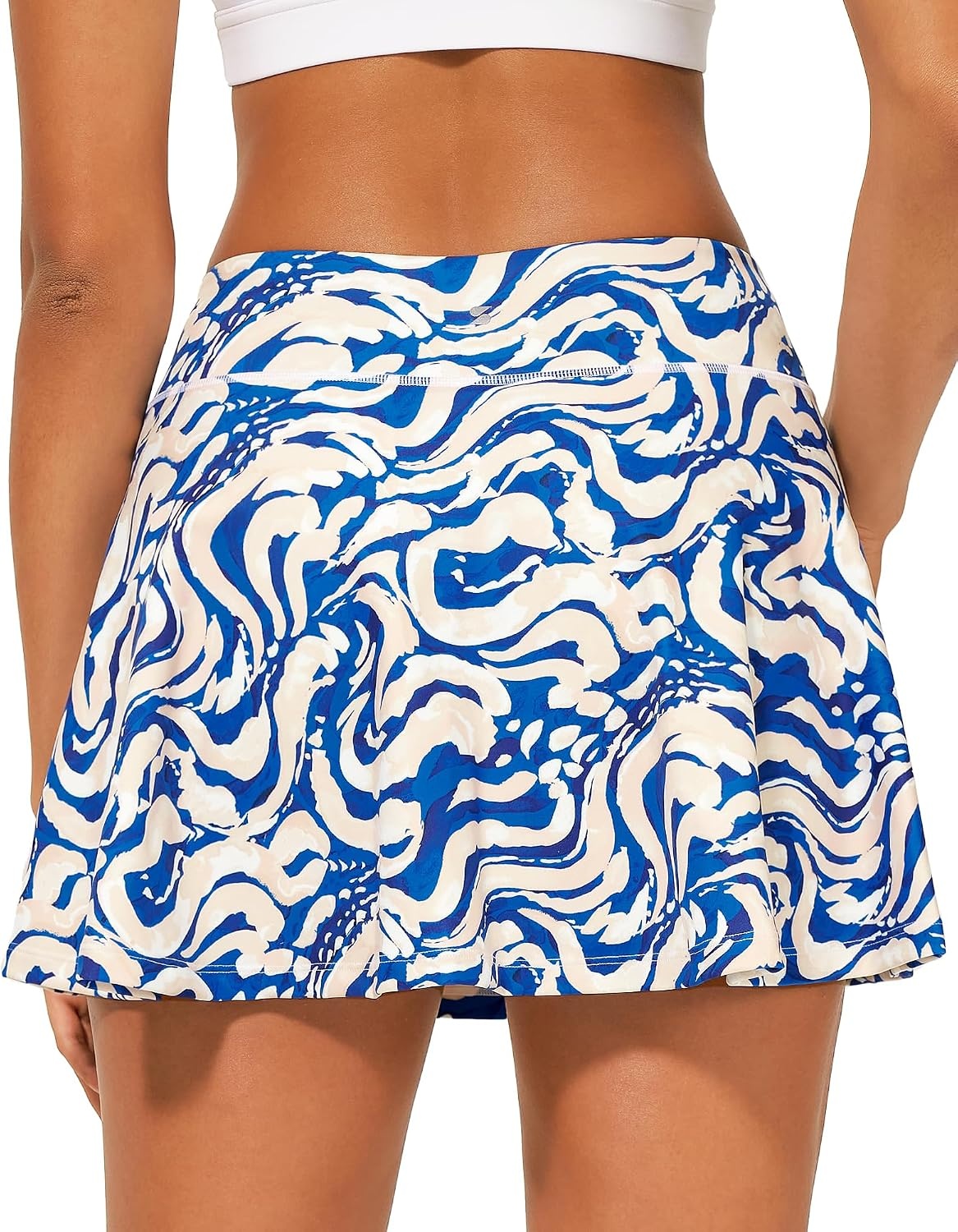 Stelle Women’s Tennis Golf Skirts High Waisted Athletic Skorts with Pockets | Built-In Shorts, Athletic Skirt, Tummy Control, Stretchy, Running, Pickleball, Workout, Casual, Skorts for Woman(Ocean Breeze)