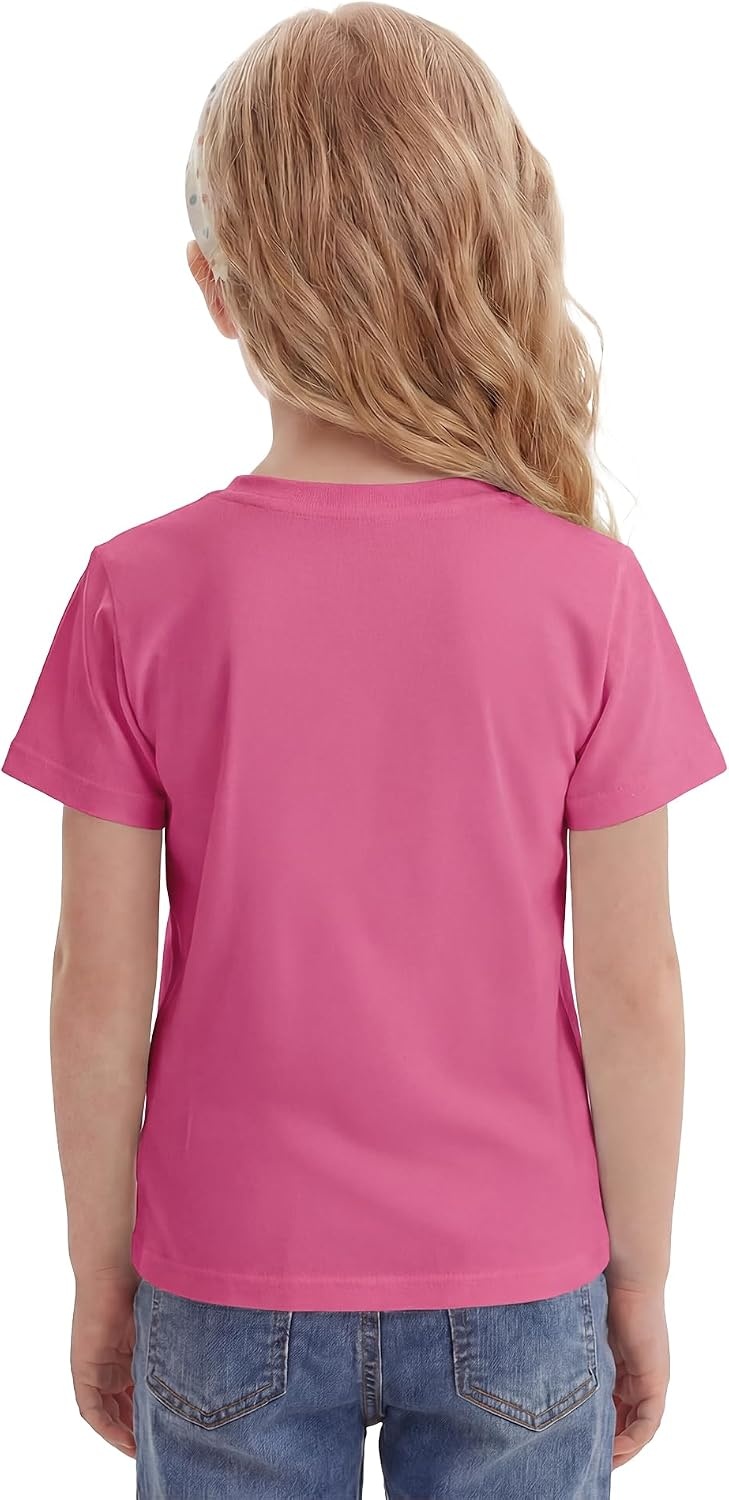 Stelle Girls Graphic T Shirt Cotton Crewneck Short Sleeve Casual Tee(Sweet Knot|fuchsia)