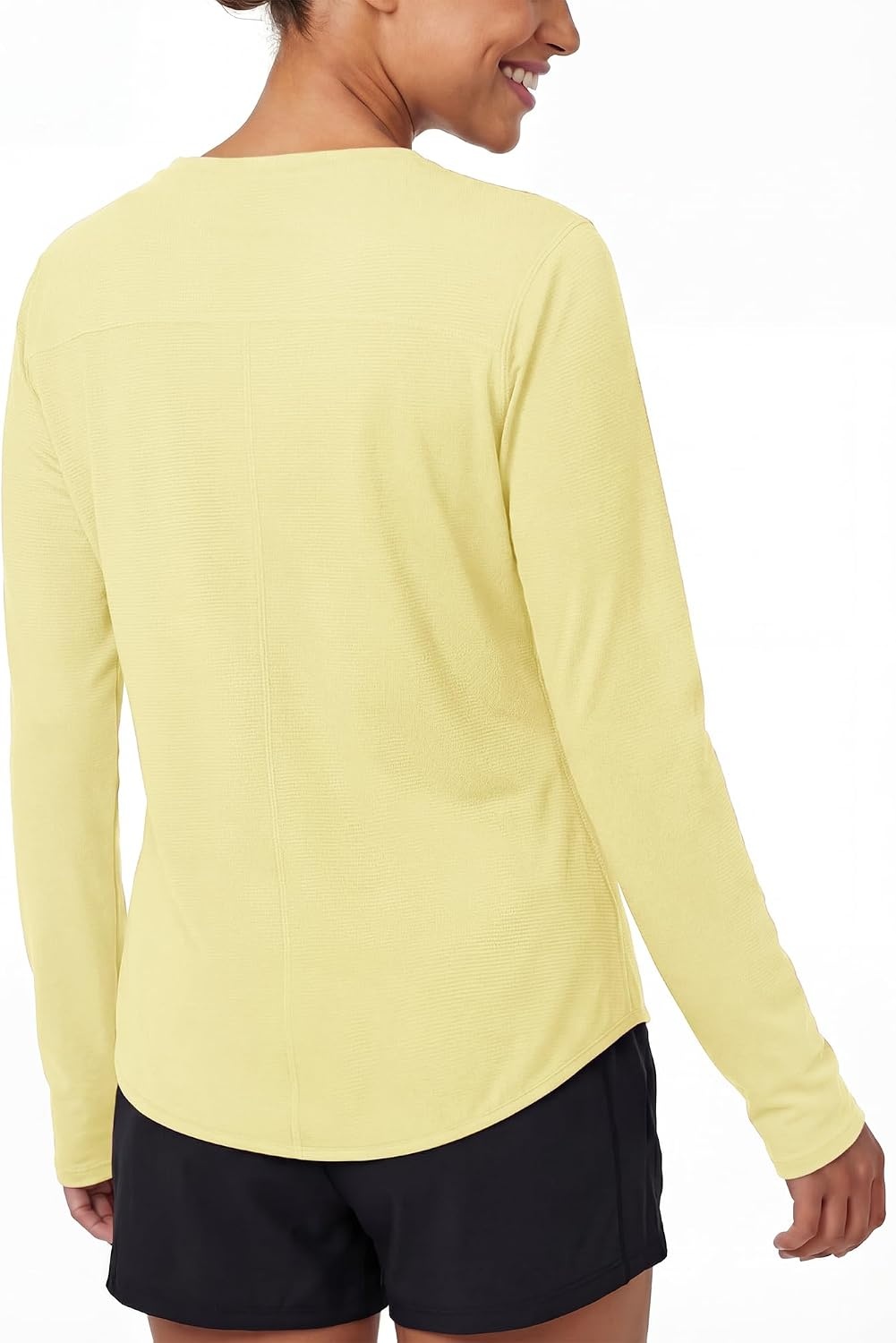 Stelle Women’s Long Sleeve Sun Shirts Quick Dry Workout Top(Butter)