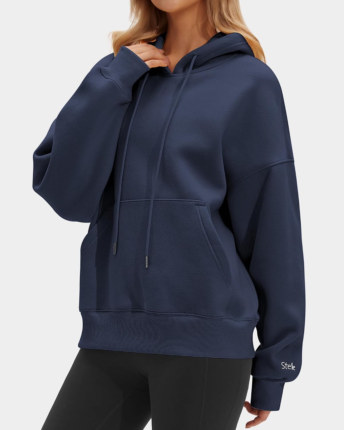 STELLE Womens Oversized Hoodies Fleece Sweatshirts Fall Fashion 2026 Pullover Sweaters Winter Clothes(Navy)