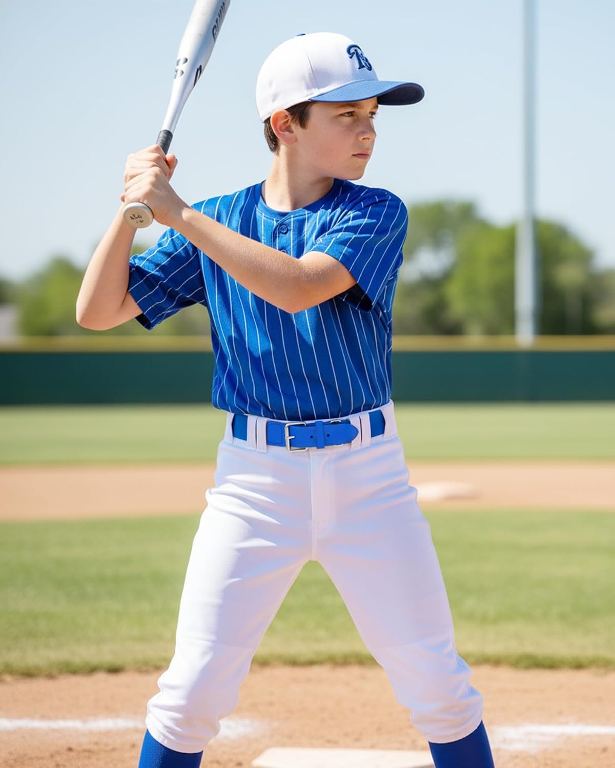 Stelle Baseball Softball Belt Elastic Adjustable Girls Boys Youth Adults(Royal Blue)
