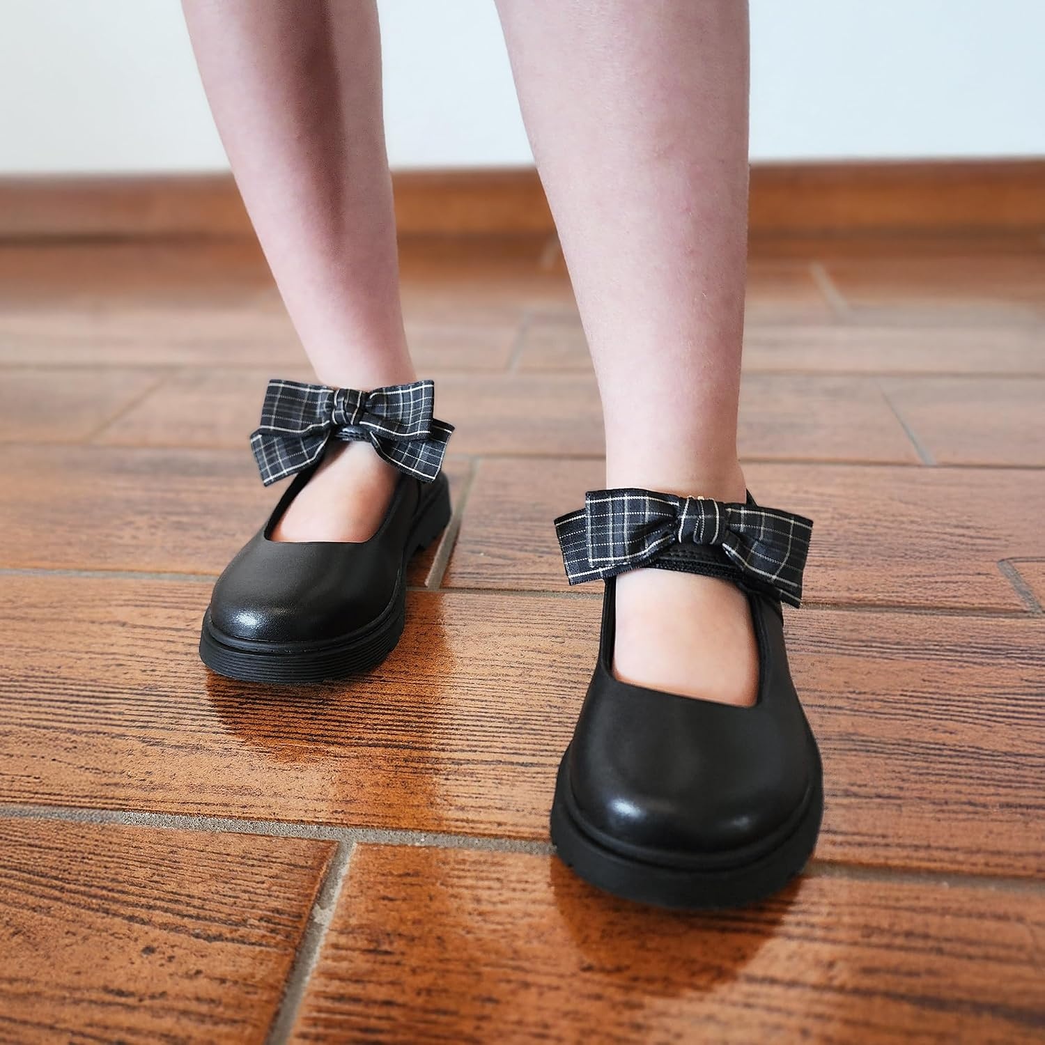 Stelle Girls Mary Jane Shoes School Uniform Flats Dress Shoes Detachable Bow Chunky Formal for Little/Big Kids | Removable bow, Cushioned comfort, Flexible outsole, Flower girl, Party, Comfortable all-day wear(Black)
