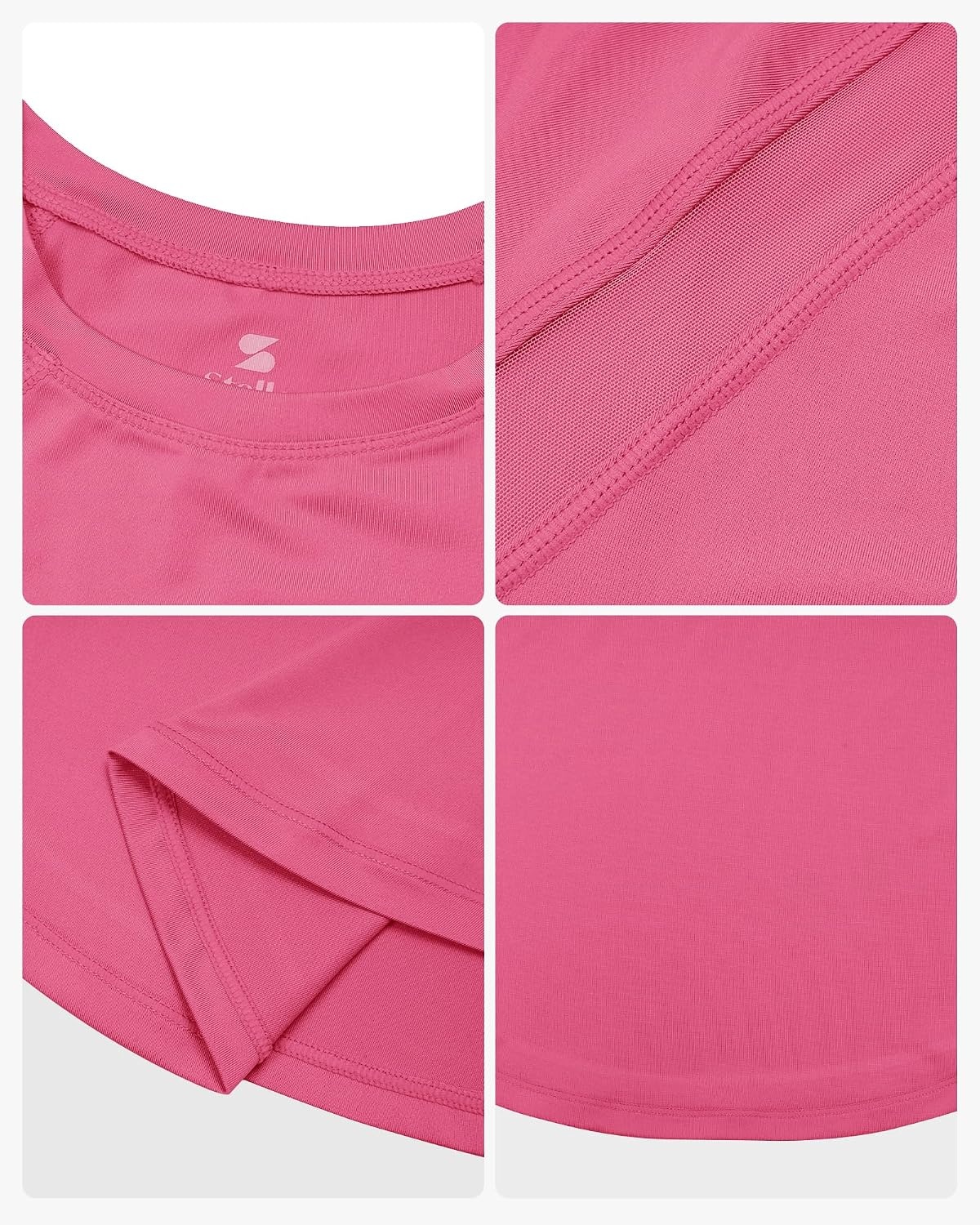 Stelle Athletic Shirts for Girls Short Sleeve Soccer Active Tshirts Kids(Watermelon)