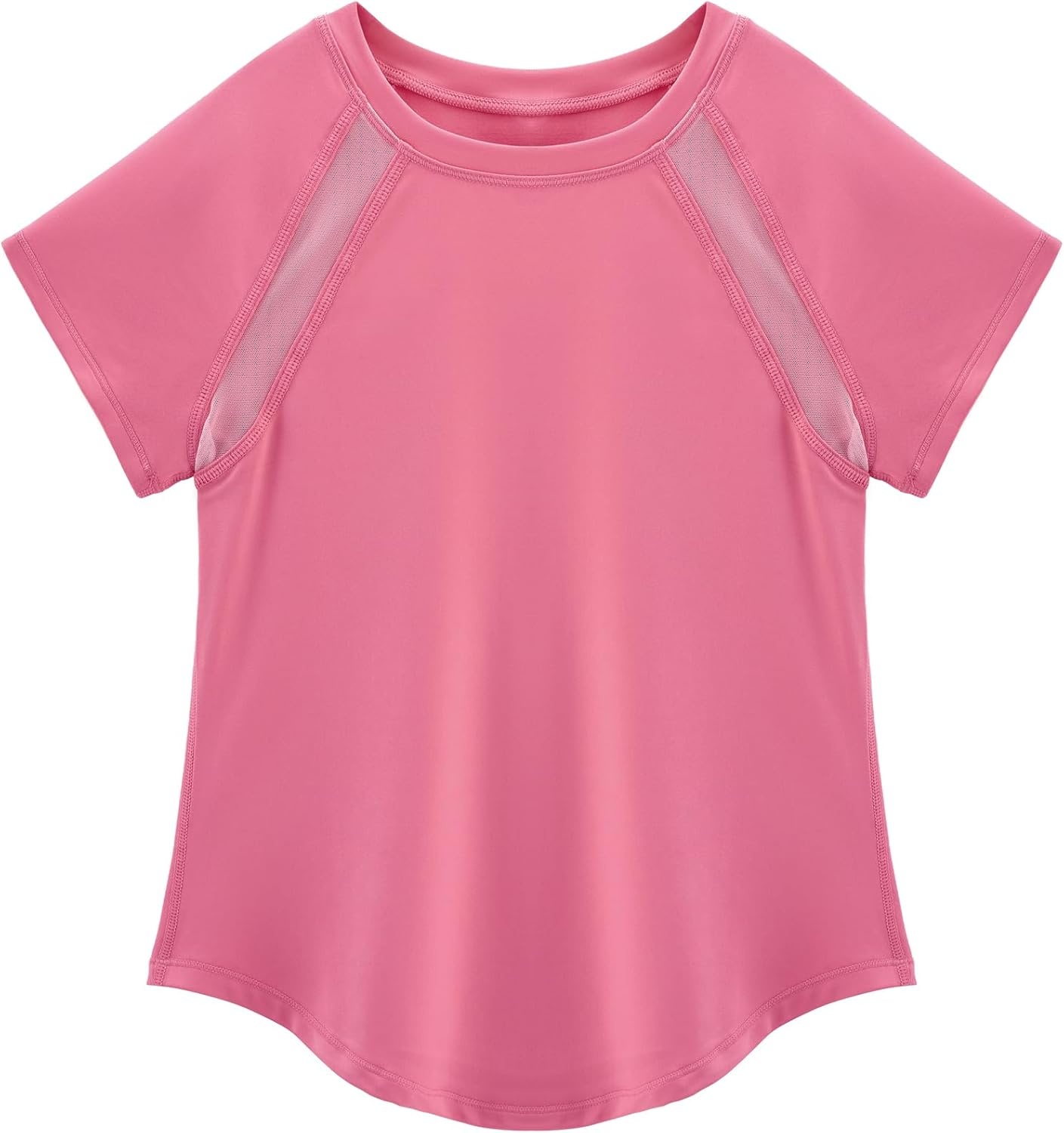 Stelle Athletic Shirts for Girls Short Sleeve Soccer Active Tshirts Kids(Watermelon)