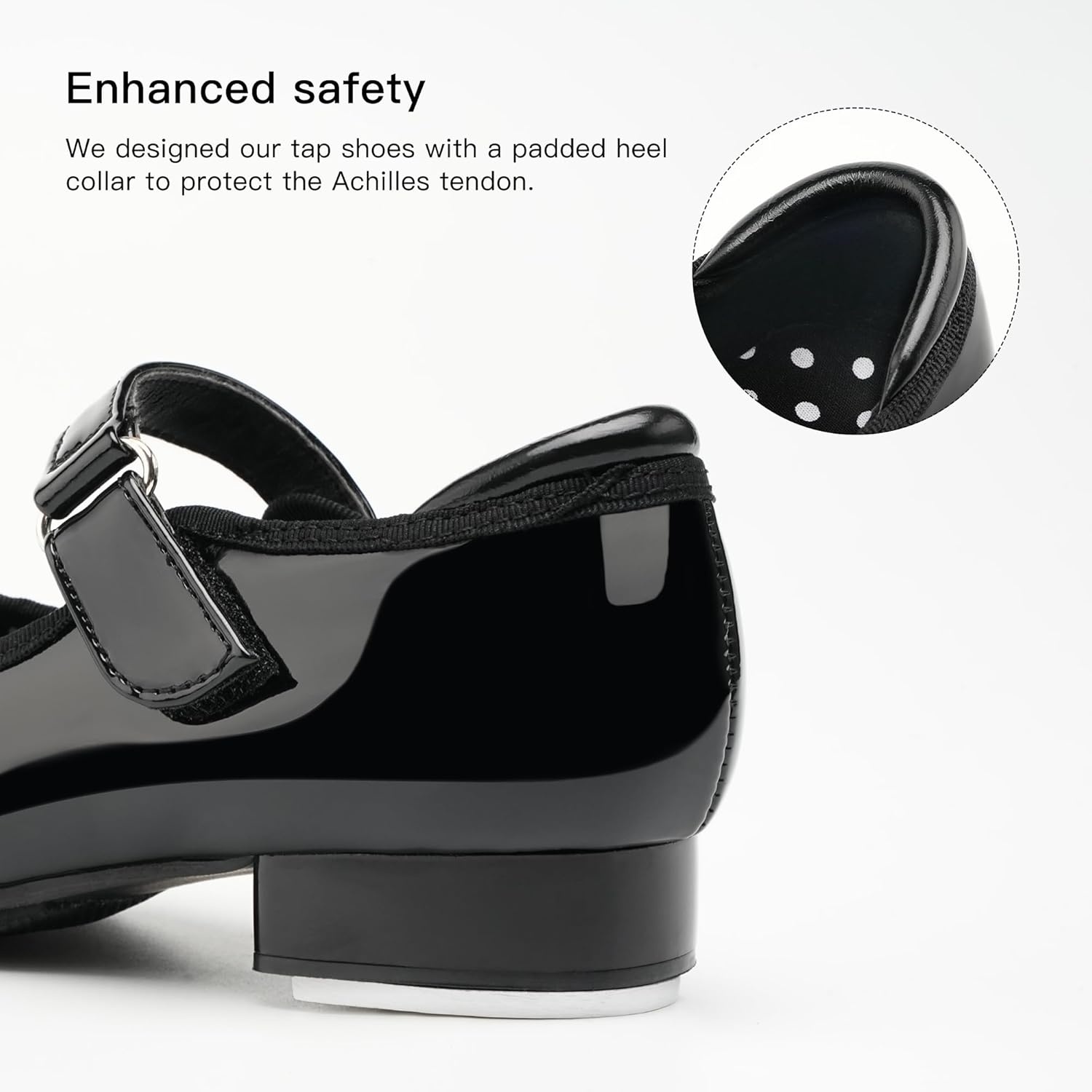 Stelle Toddler Tap Shoes with Detachable Bow(Toddler/Little Kid/Big Kid) | Detachable ribbon bow accent,Hook-and-loop,Steel toe heel taps,Cushioned insole,Padded heel collar(Black)