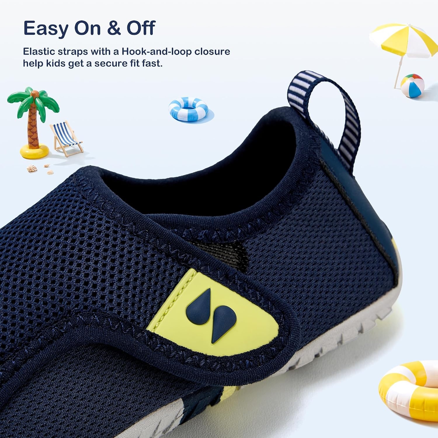 Stelle Toddler Water Shoes Kids Barefoot Non-Slip(Navy)