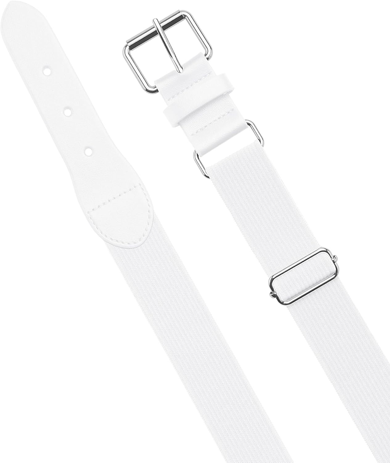 Stelle Baseball Softball Belt Elastic Adjustable Girls Boys Youth Adults(White)
