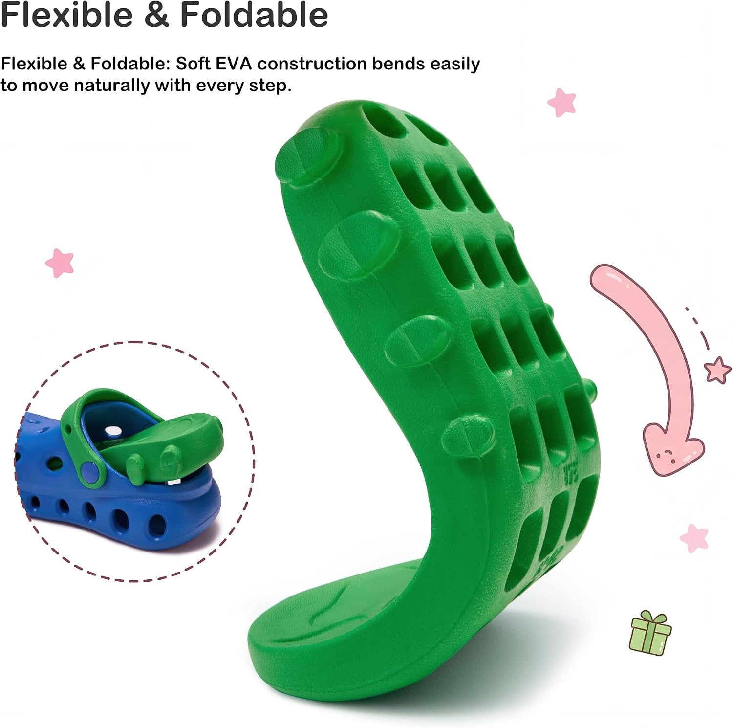 Stelle Garden Clogs for Girls Sandals Kids Water Shoes | Beach Sandals,Pool Slides,Slip-on,Daily wear,Adjustable cute strap(Blue)