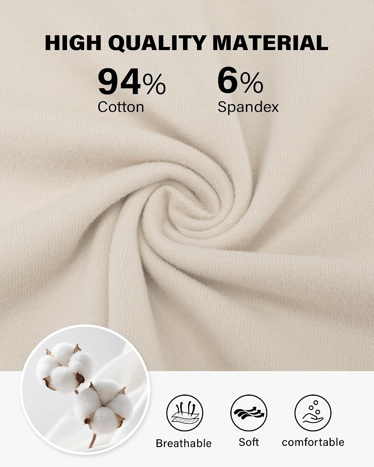 Stelle Women’s Short Sleeve Crewneck T-Shirts Cotton Basic Tees Summer Casual Solid Crop Tops(White Beige)