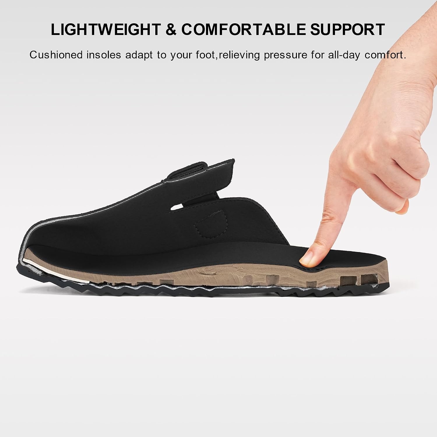 Stelle Suede Clogs for Women Men Potato Shoes(Black)