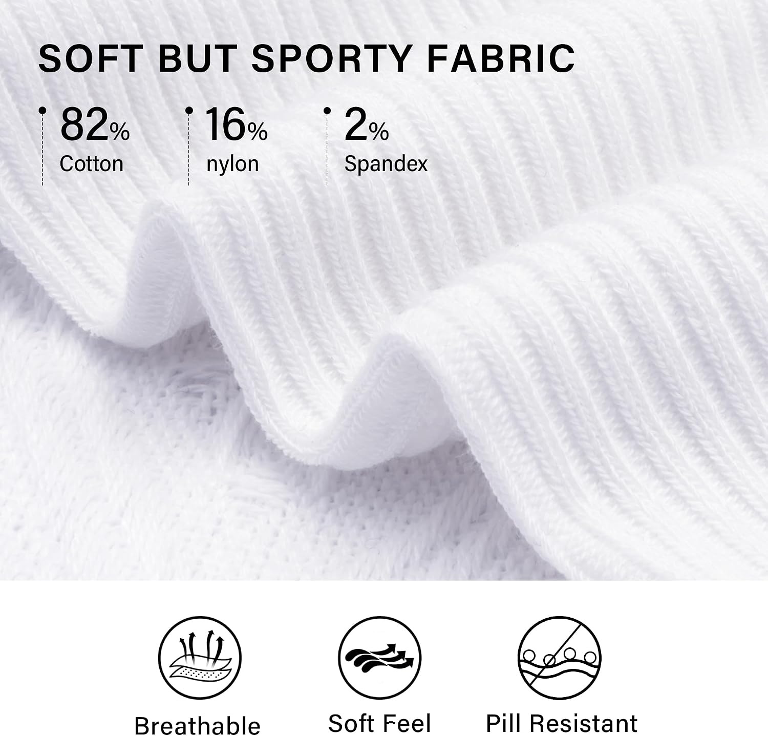 Stelle Girls Knee High Socks Cotton School Uniform Dress Long Sock 3 Pairs | Cheer Calf Sock, Seamless Toe, Tall, Soft, Breathable Comfort, Stretchy Ribbed, Little Kids, Toddler, 3-18 Years(3-true White)