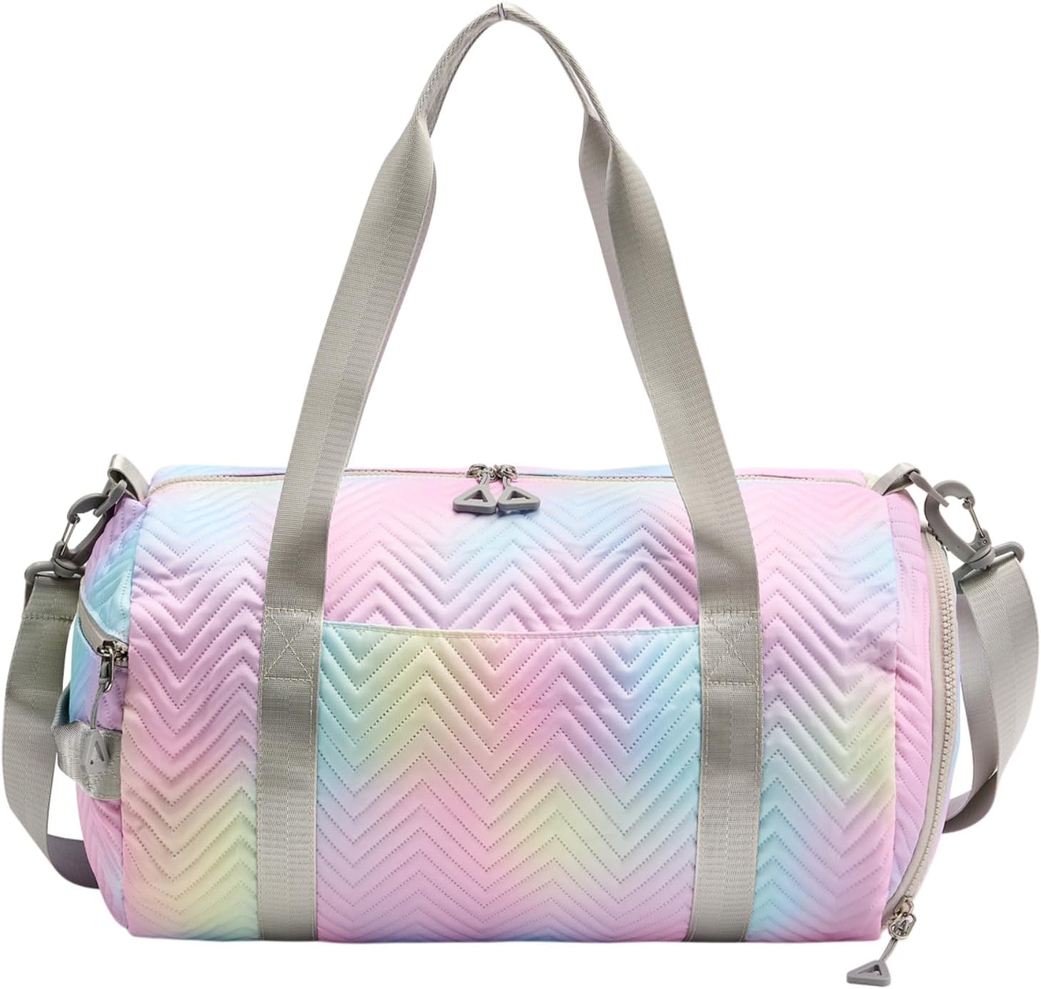 STELLE Dance Bag for Girls Duffle Bag with Shoe Compartment(RW,F) | Spacious duffle bag with shoe compartment, Perfect for ballet, Gymnastics, cheer, Travel, and gifts(Rainbow Wash)