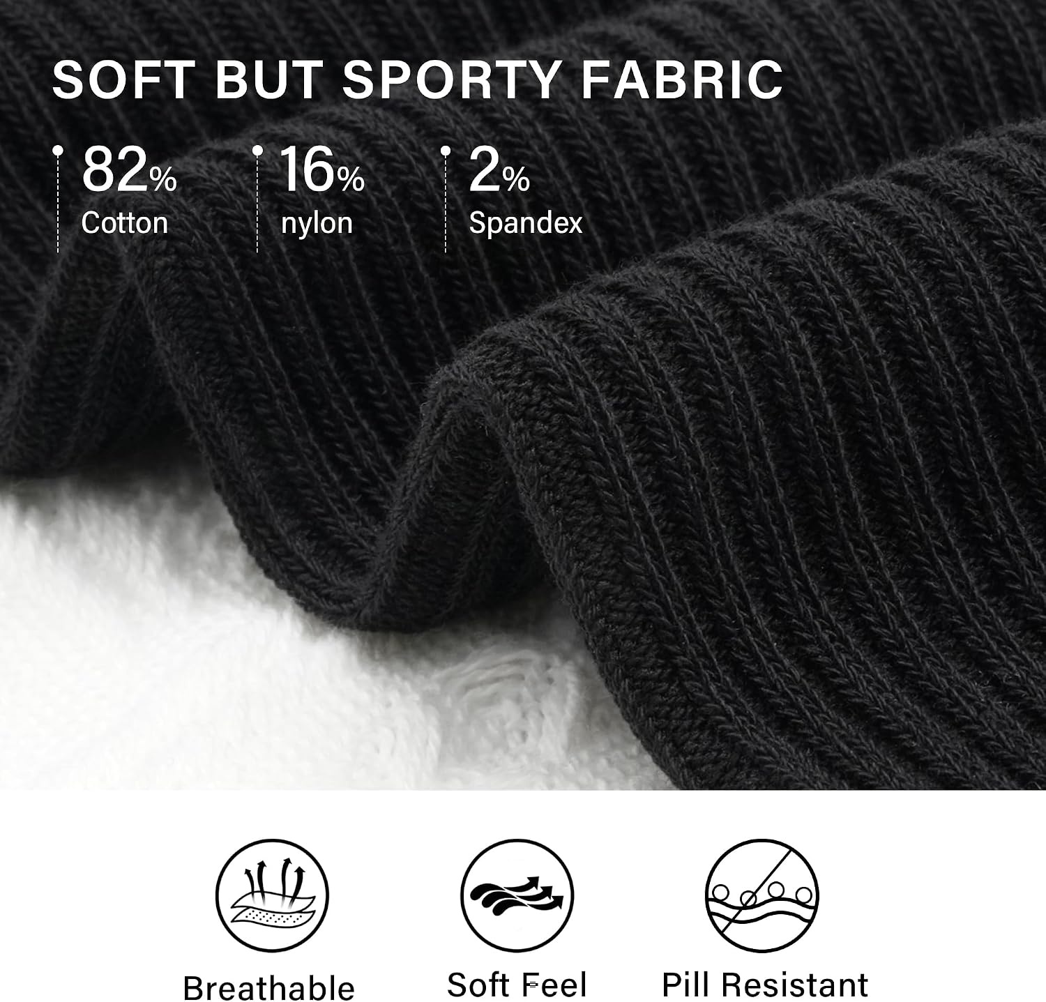 Stelle Girls Socks Knee High Socks for Girls Cotton Uniform Long Sock for Toddler 3 Pairs School Socks 3-18 Years(Black+white+navy)