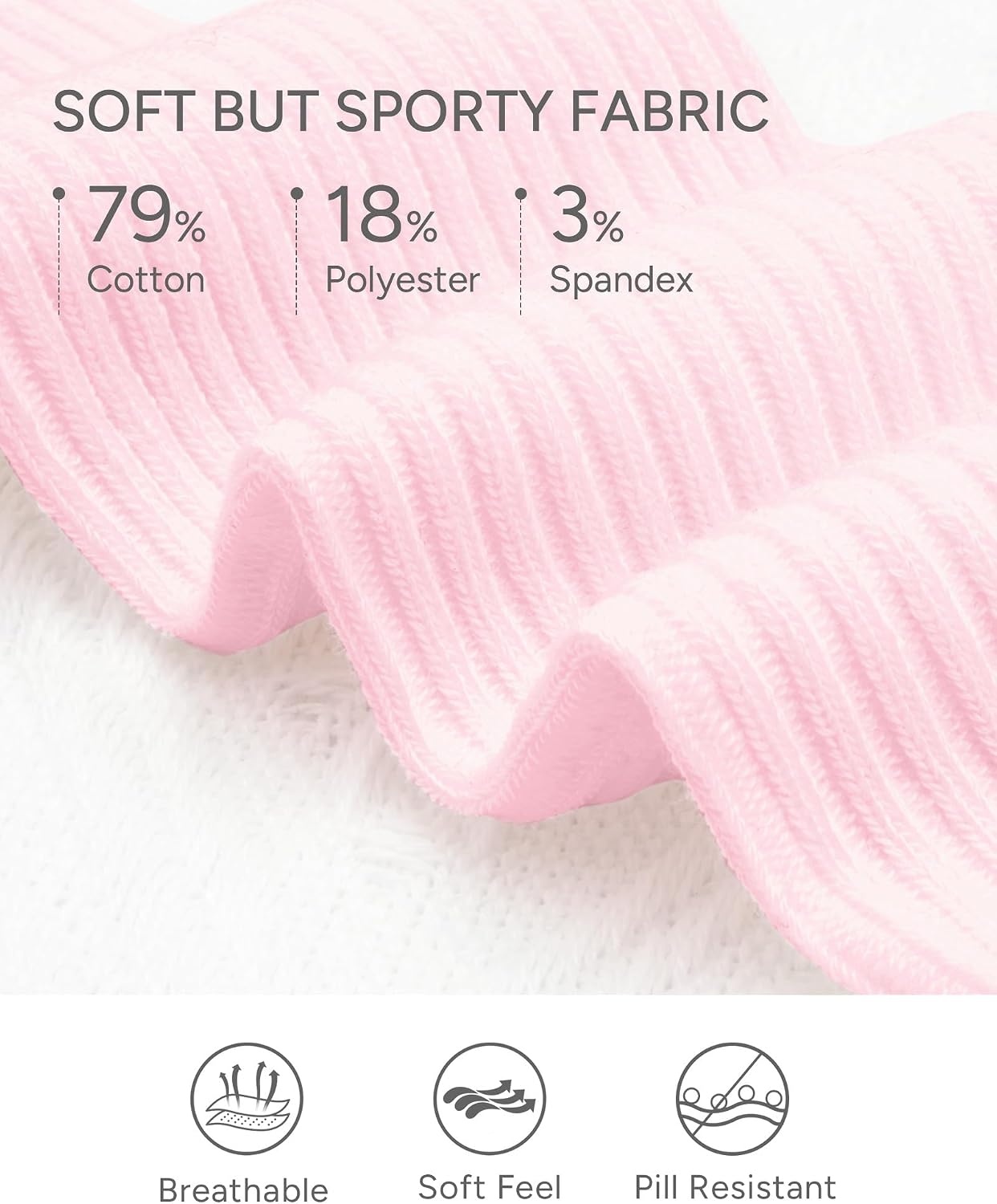 Stelle Girls Socks Knee High Socks for Girls Cotton Uniform Long Sock for Toddler 3 Pairs School Socks 3-18 Years(3-pink)