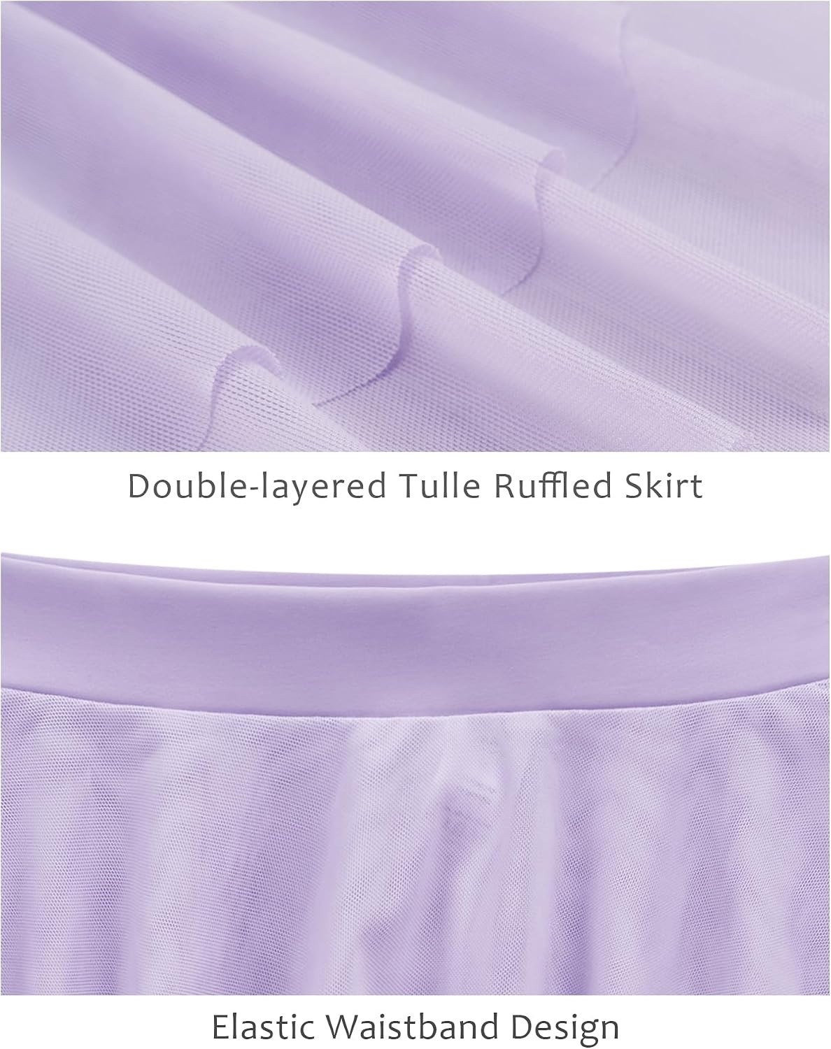 Stelle Girls Ballet Skirt Pull On Dance Wrap Skirt Kid Layered Ruffle Skirt | Girls black/pink/white/lavender/blue ballet skirt, Pull on elastic waist, Ballet skirts for girls, Dance, Studio, Performance(Lavender)