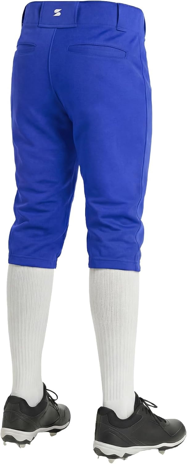 Stelle Girls Softball Pants Kids Knickers Knee-High Pants with Pockets for Youth Tee Ball & Fastpitch Style(Blue)