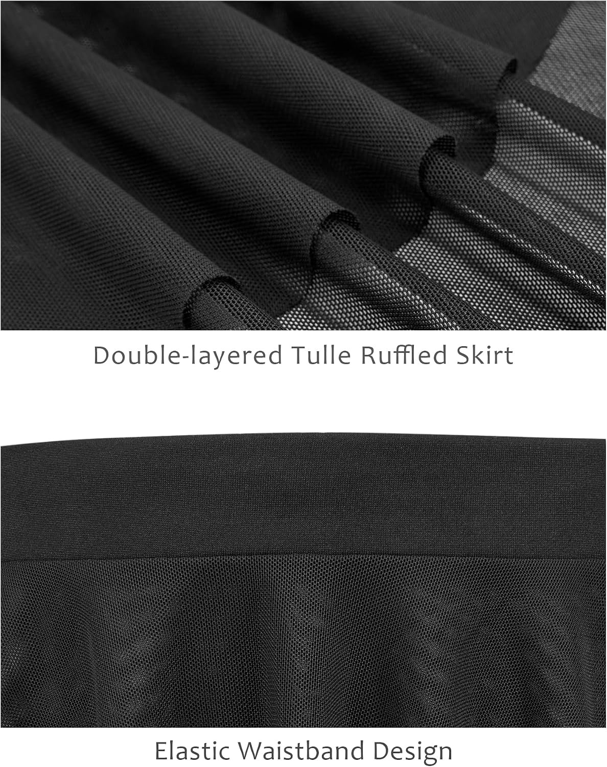 Stelle Girls Ballet Skirt Pull On Dance Wrap Skirt Kid Layered Ruffle Skirt | Girls black/pink/white/lavender/blue ballet skirt, Pull on elastic waist, Ballet skirts for girls, Dance, Studio, Performance(Black)