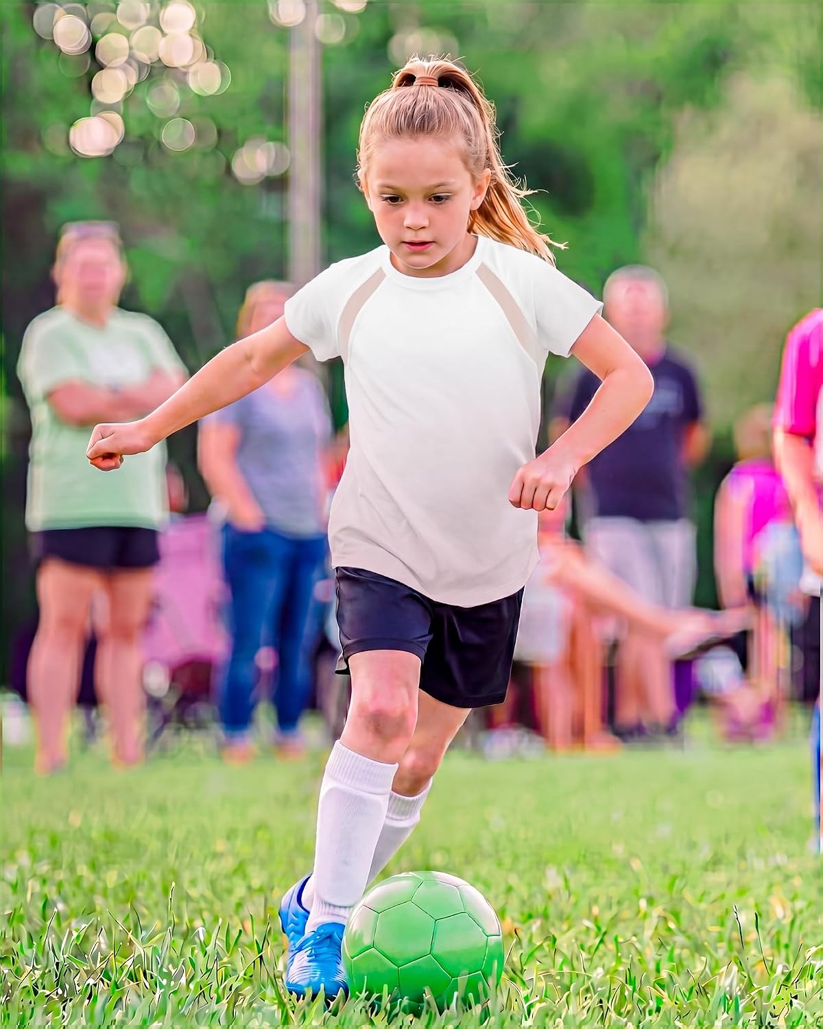 Stelle Athletic Shirts for Girls Short Sleeve Soccer Active Tshirts Kids | Moisture-wicking, Quick Dry, Breathable, Lightweight, Running, Tennis, Training, Sports, Crewneck Top, Summer Tee(Pink)