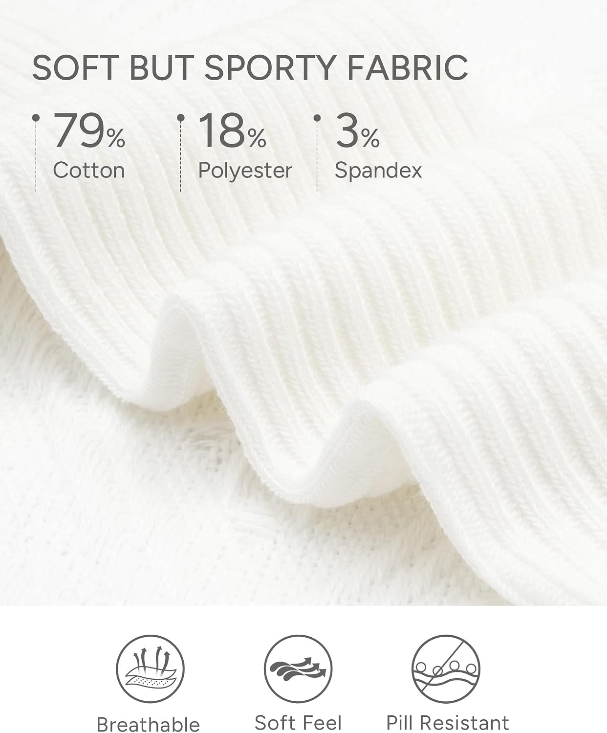 Stelle Girls Socks Knee High Socks for Girls Cotton Uniform Long Sock for Toddler 3 Pairs School Socks 3-18 Years(3-white)