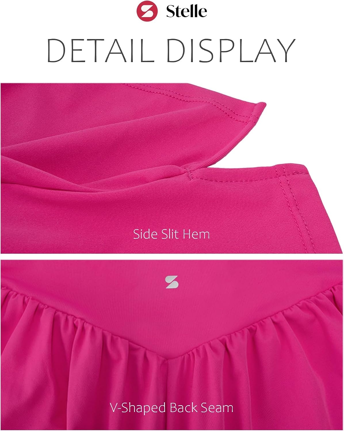 Stelle Women 2 in 1 Running Shorts Flowy Athletic Short High Waisted Workout Tennis Gym Short with Liner Pockets(Dreamhouse)