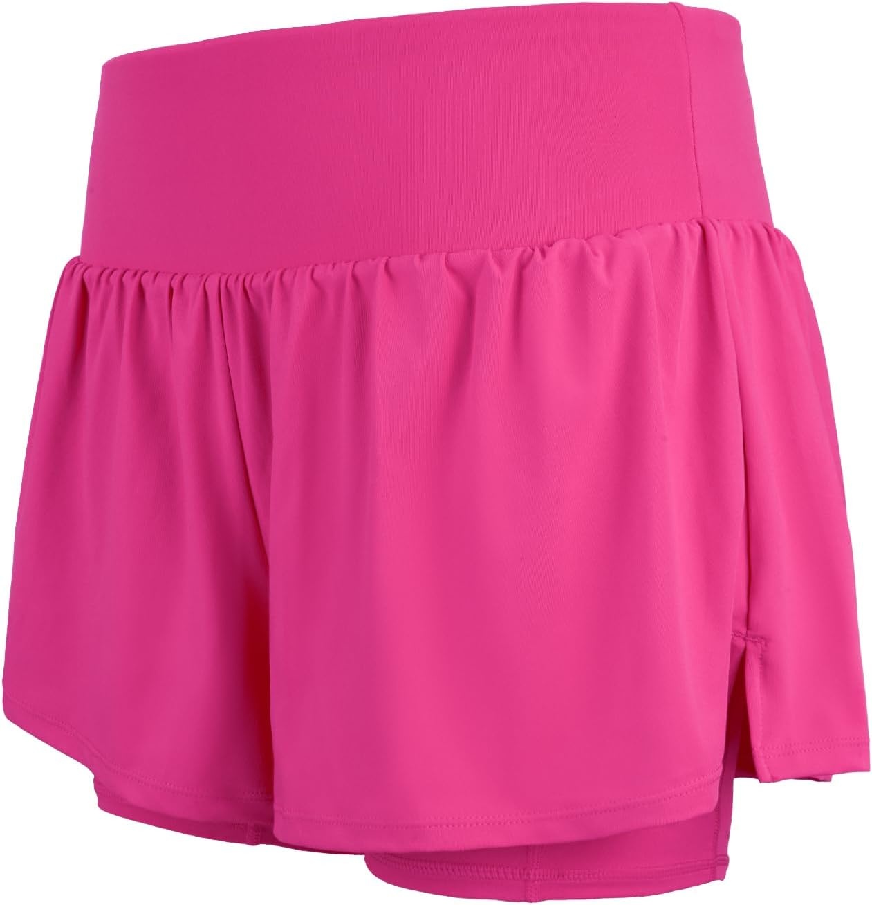 Stelle Women 2 in 1 Running Shorts Flowy Athletic Short High Waisted Workout Tennis Gym Short with Liner Pockets(Dreamhouse)