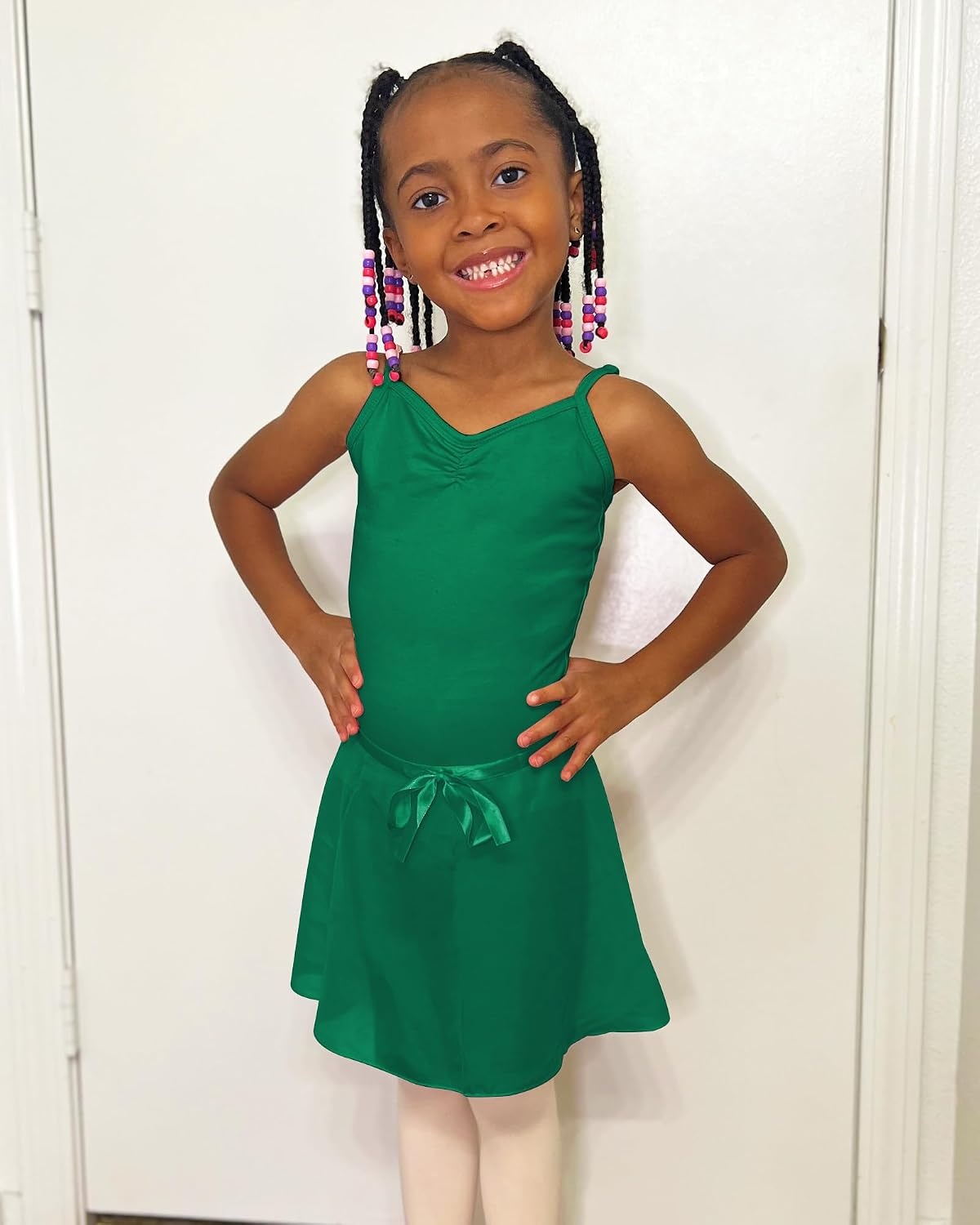 Stelle Ballet Skirts for Girls Toddler Dance Skirt Kids Ballet Wrap Skirts | Girls ballet skirt, Adjustable tie/Pull on waist, Flowing movement, Ballet Skirts for girls, Dance, Studio, Performance(02-green (Adjustable Tie))