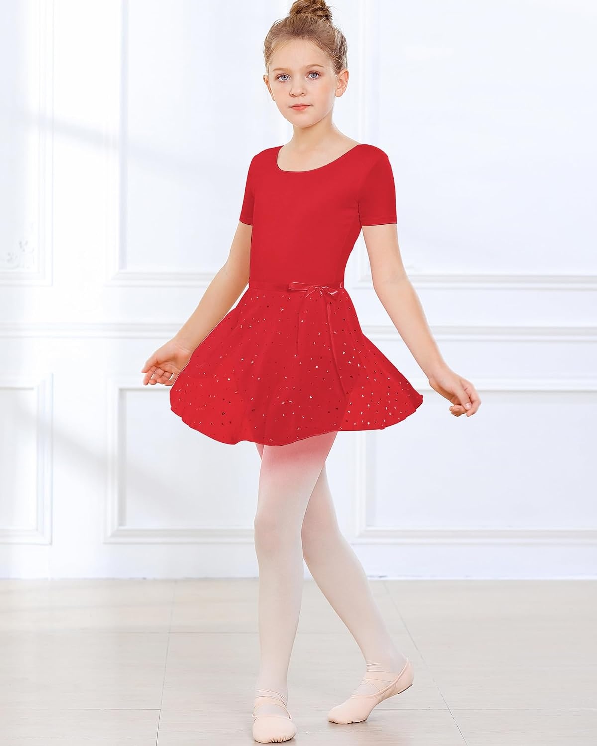 Stelle Ballet Skirts for Girls Toddler Dance Skirt Kids Ballet Wrap Skirts | Girls ballet skirt, Adjustable tie/Pull on waist, Flowing movement, Ballet Skirts for girls, Dance, Studio, Performance(04-red Shiny Skirt(ad Tie))