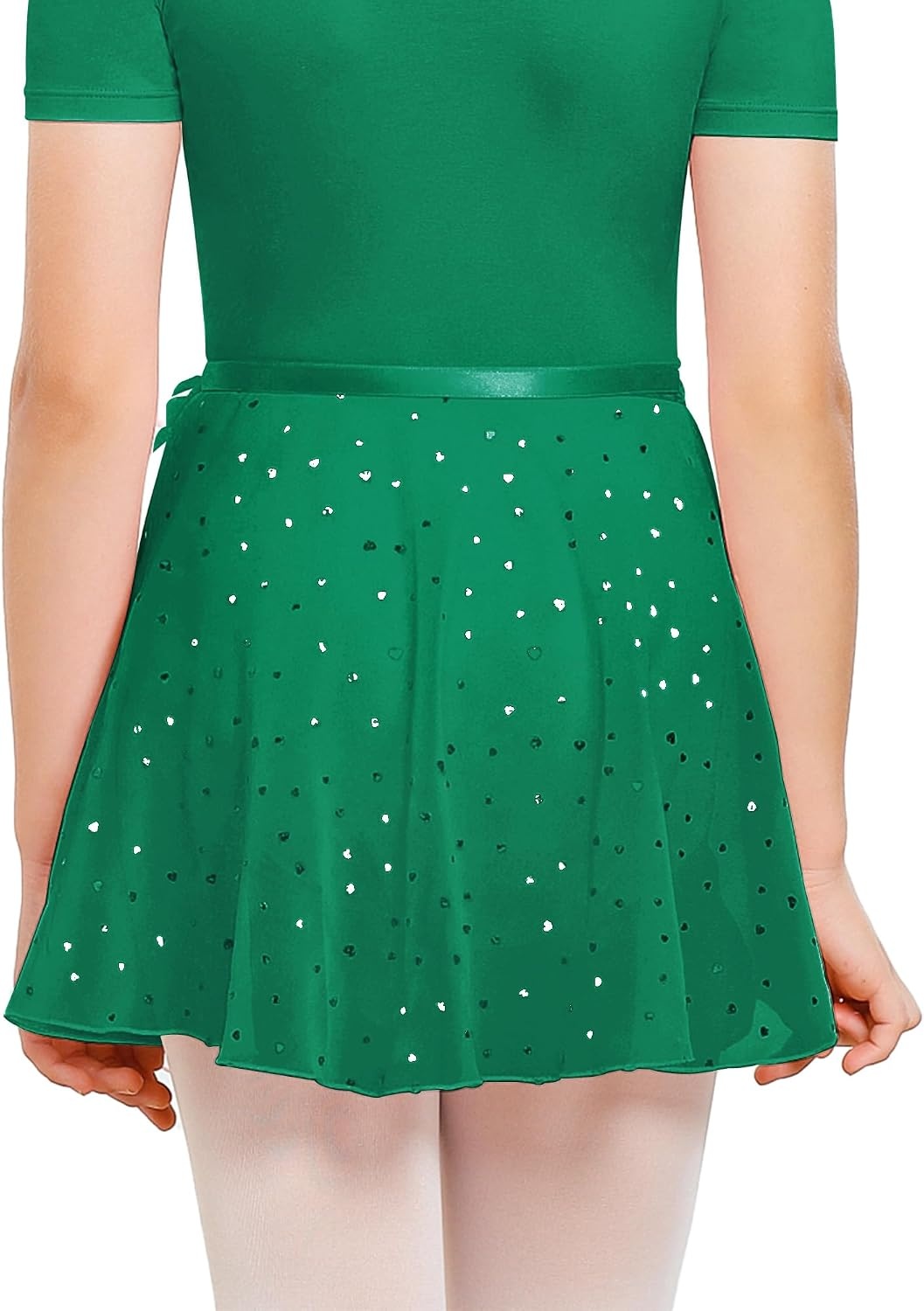 Stelle Ballet Skirts for Girls Toddler Dance Skirt Kids Ballet Wrap Skirts | Girls ballet skirt, Adjustable tie/Pull on waist, Flowing movement, Ballet Skirts for girls, Dance, Studio, Performance(04-green Shiny Skirt(ad Tie))