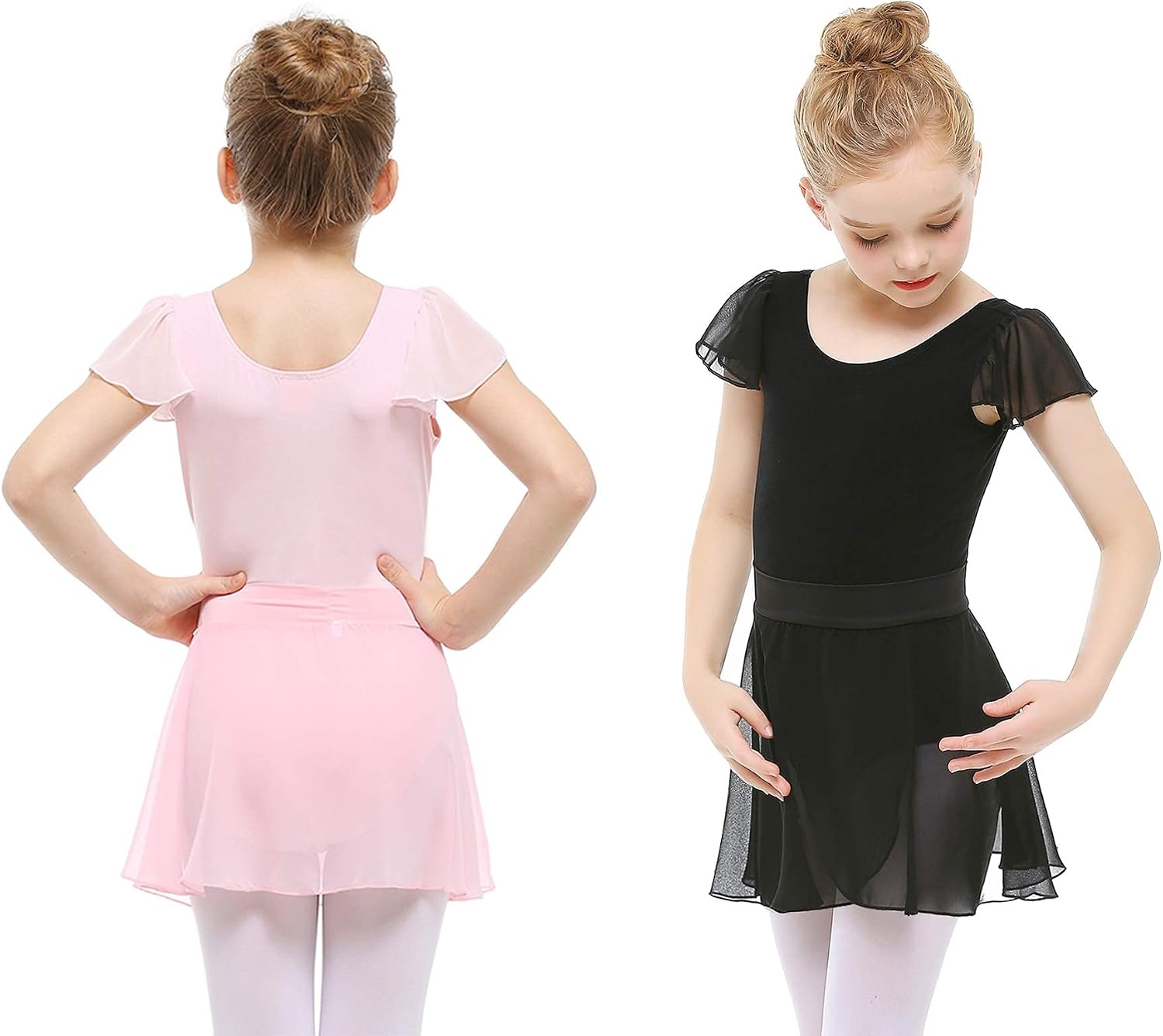 Stelle Ballet Skirts for Girls Toddler Dance Skirt Kids Ballet Wrap Skirts | Girls ballet skirt, Adjustable tie/Pull on waist, Flowing movement, Ballet Skirts for girls, Dance, Studio, Performance(03-black+pink(pull On))