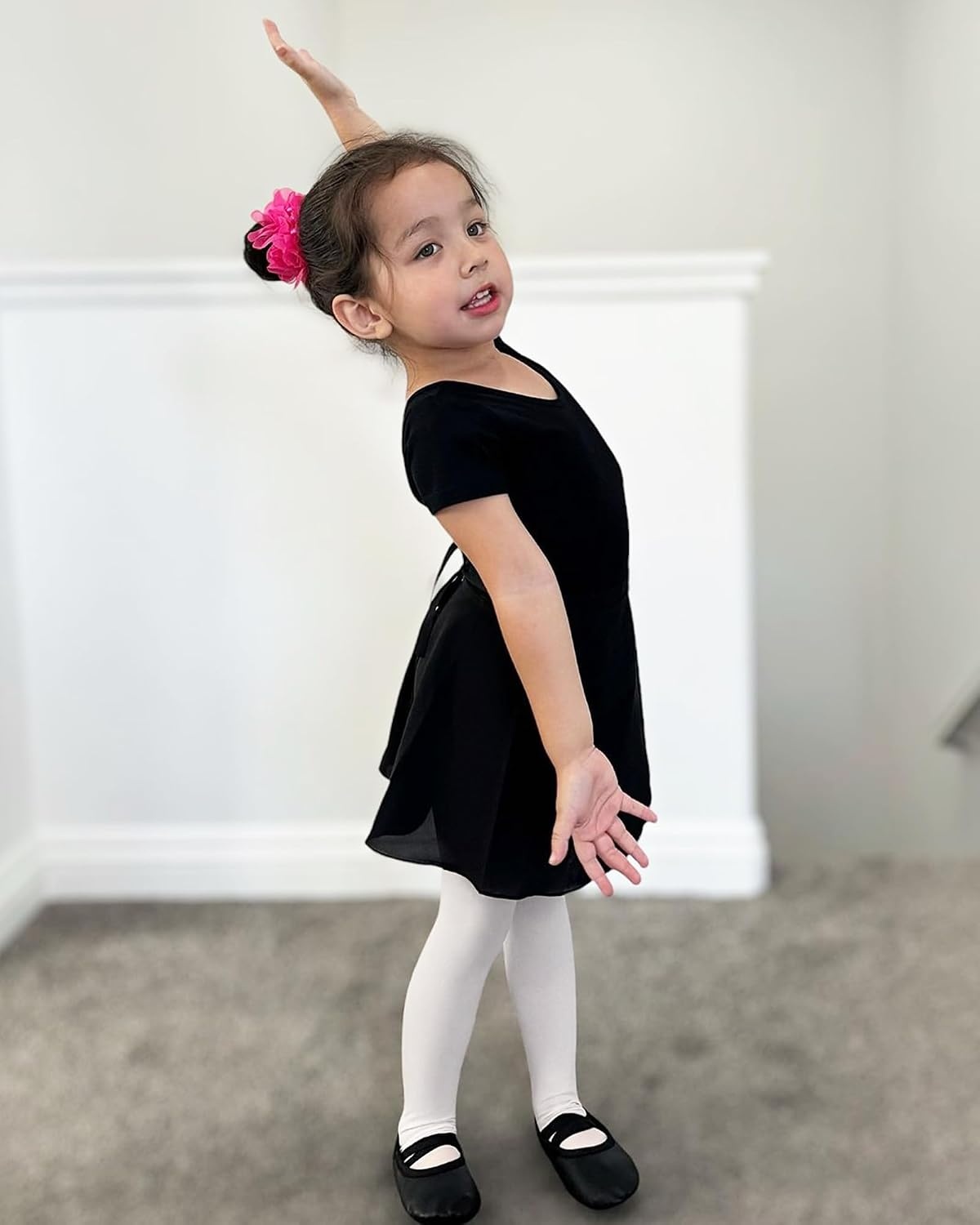 Stelle Ballet Skirts for Girls Toddler Dance Skirt Kids Ballet Wrap Skirts | Girls ballet skirt, Adjustable tie/Pull on waist, Flowing movement, Ballet Skirts for girls, Dance, Studio, Performance(02-black (Adjustable Tie))