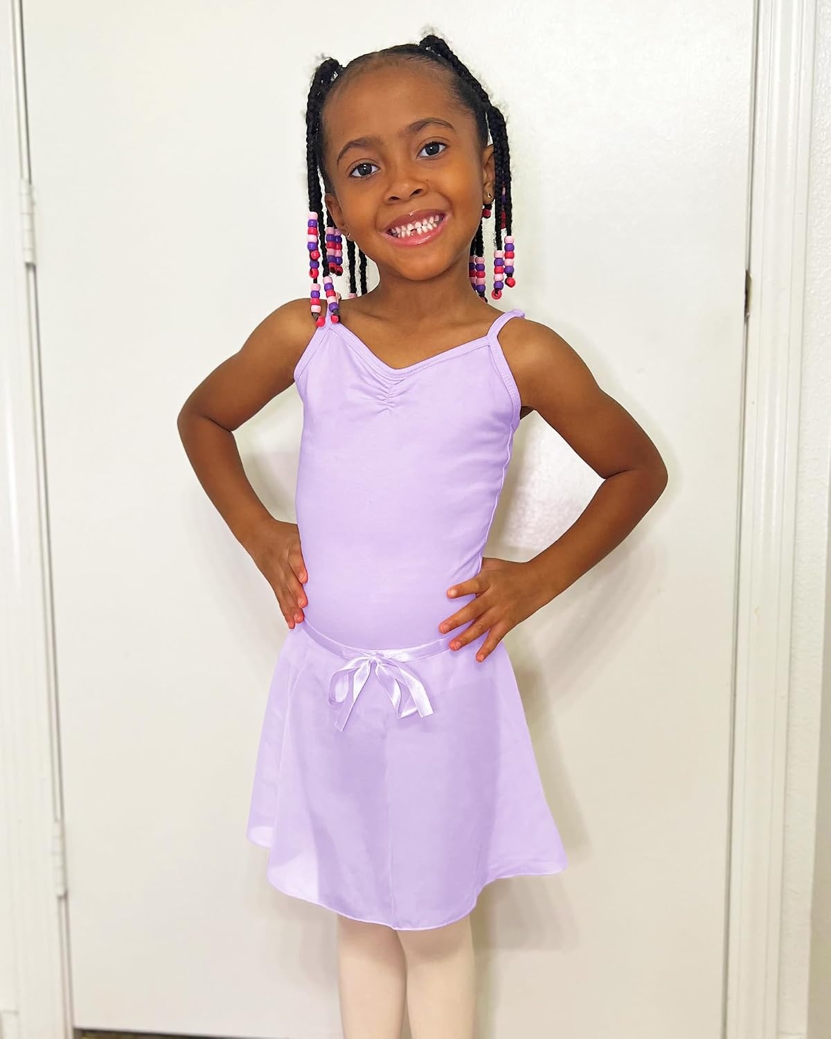 Stelle Ballet Skirts for Girls Toddler Dance Skirt Kids Ballet Wrap Skirts | Girls ballet skirt, Adjustable tie/Pull on waist, Flowing movement, Ballet Skirts for girls, Dance, Studio, Performance(02-lavender (Adjustable Tie))