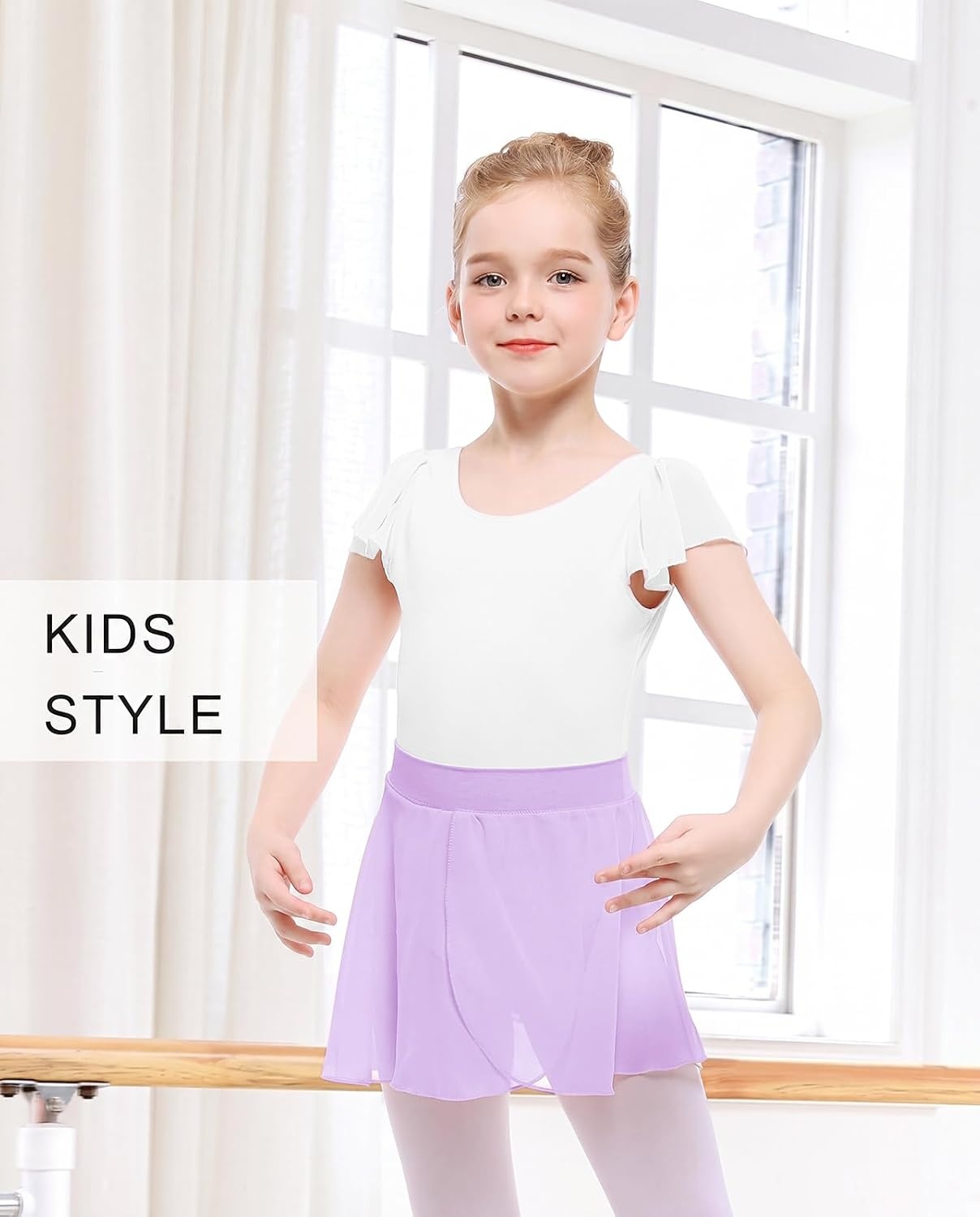 Stelle Ballet Skirts for Girls Toddler Dance Skirt Kids Ballet Wrap Skirts | Girls ballet skirt, Adjustable tie/Pull on waist, Flowing movement, Ballet Skirts for girls, Dance, Studio, Performance(01-lavender (Pull On))