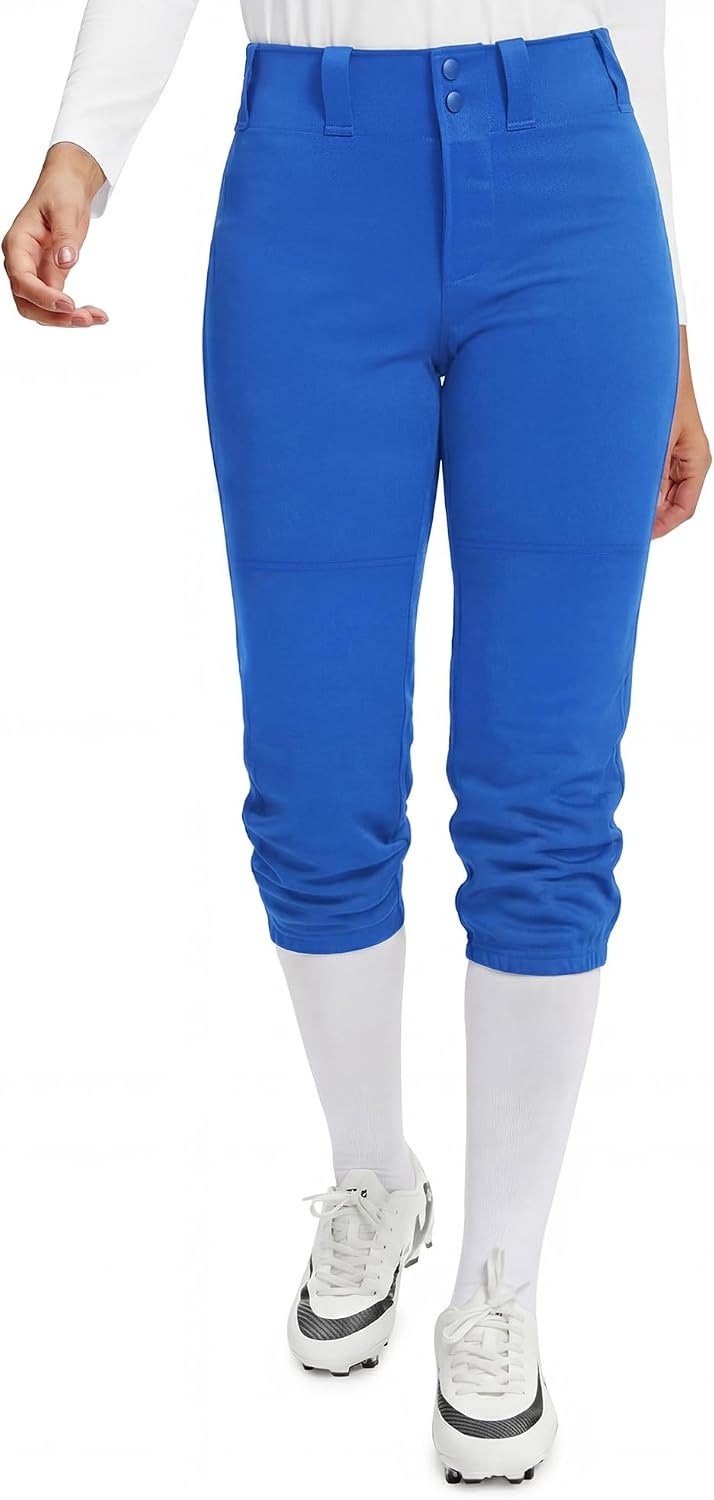 Stelle Women’s Softball Pants Knickers Knee-High Baseball Pant with Pockets for Athletes Tee Ball Fastpitch Style(Blue)