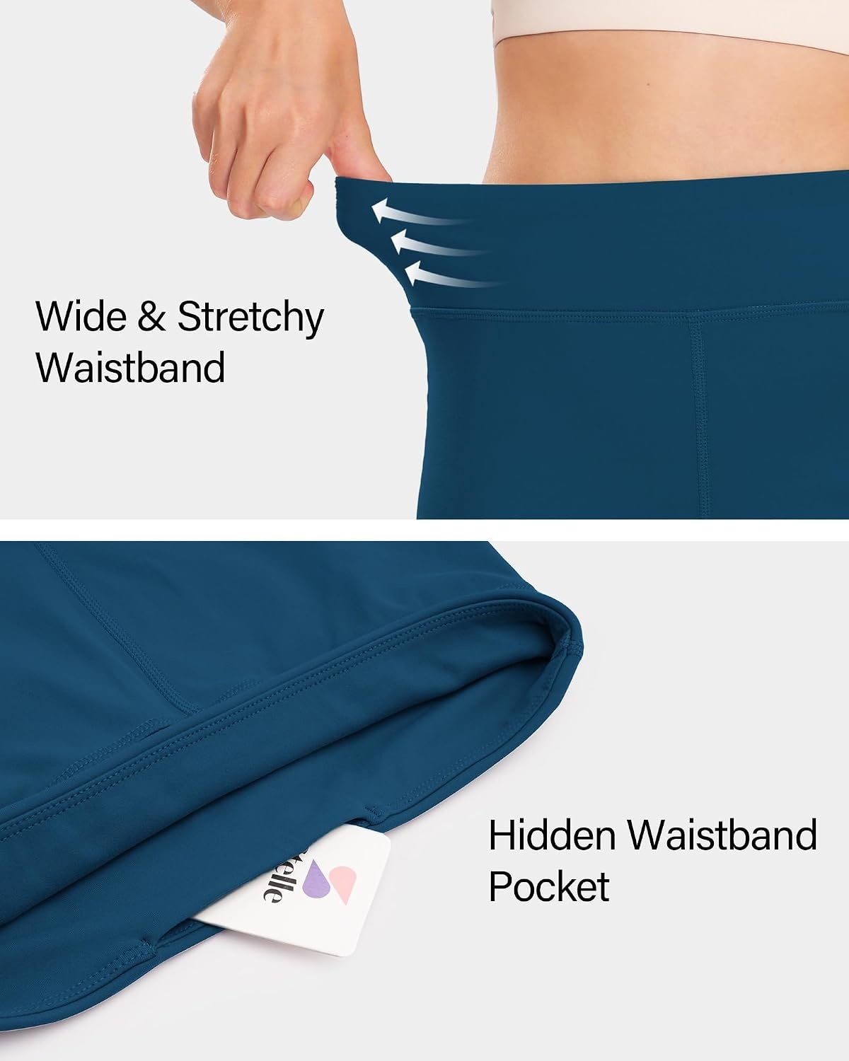 Stelle Girls 3″/4″/8″ Bike Volleyball Shorts with Pockets Athletic Dance | Soft 4-Way Stretch Fabric,Wide Waistband,Side Pockets,Breathable Compression Fit,Perfect for Volleyball,Dance,Yoga,Gymnastics(Oceanic)