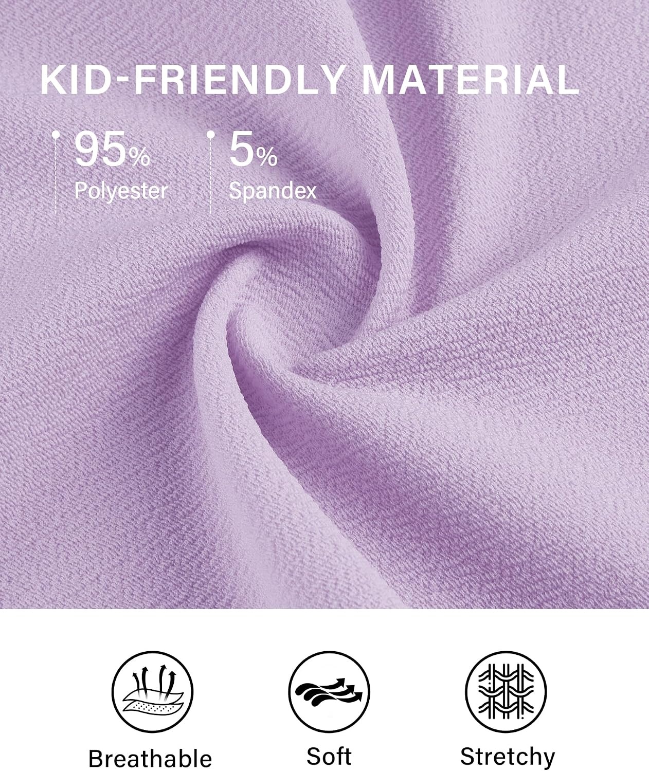 Stelle Girls Pleated Skater Uniform Skirts with Built in Shorts for School | Elastic waistband, Soft stretch fabric, Comfortable fit, Tennis, Golf, Casual wear, Active movement(Lilac)